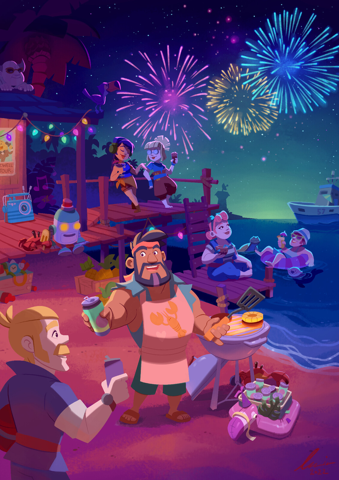 Sunset poster for the team
