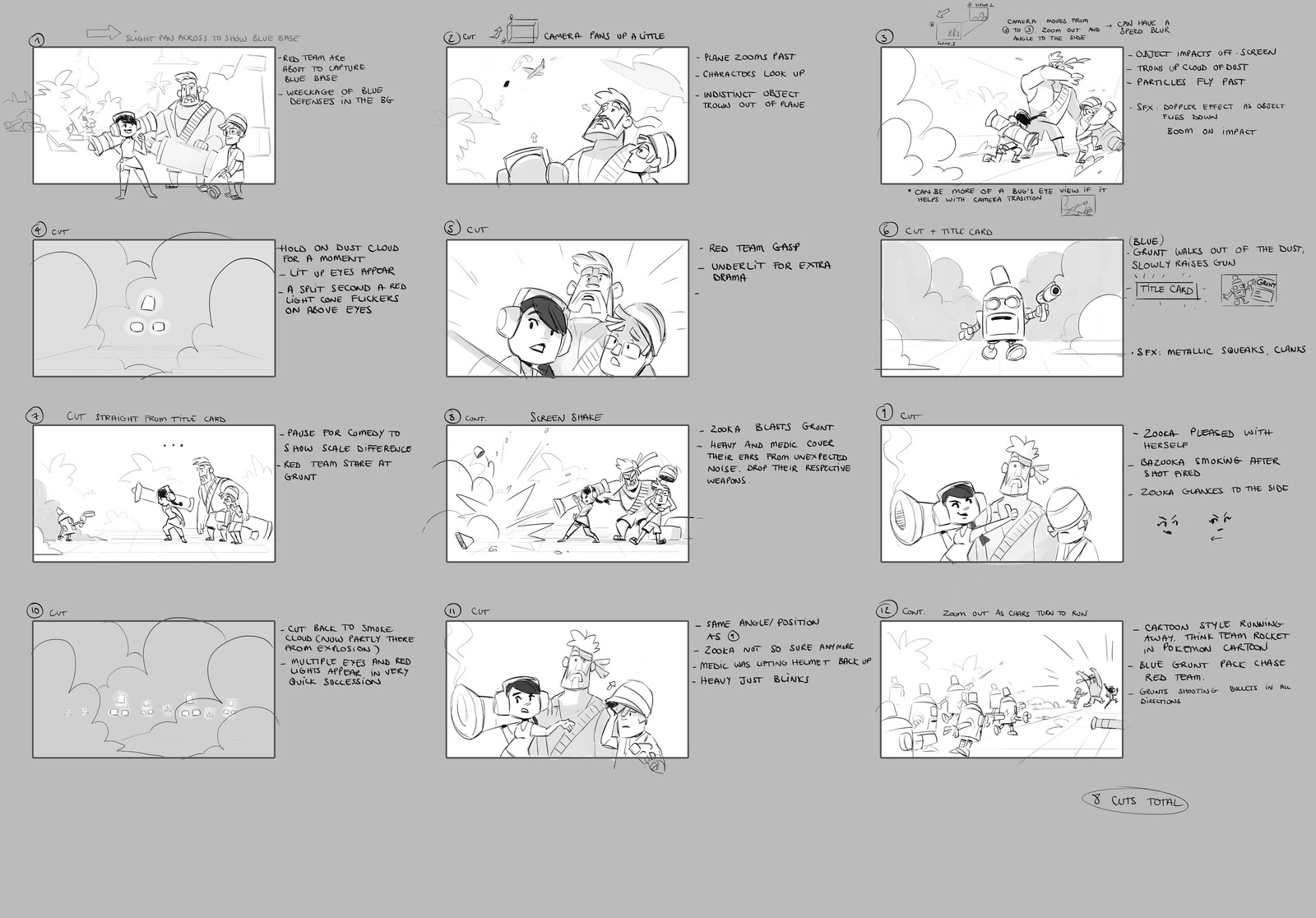 Storyboards for Grunt intro