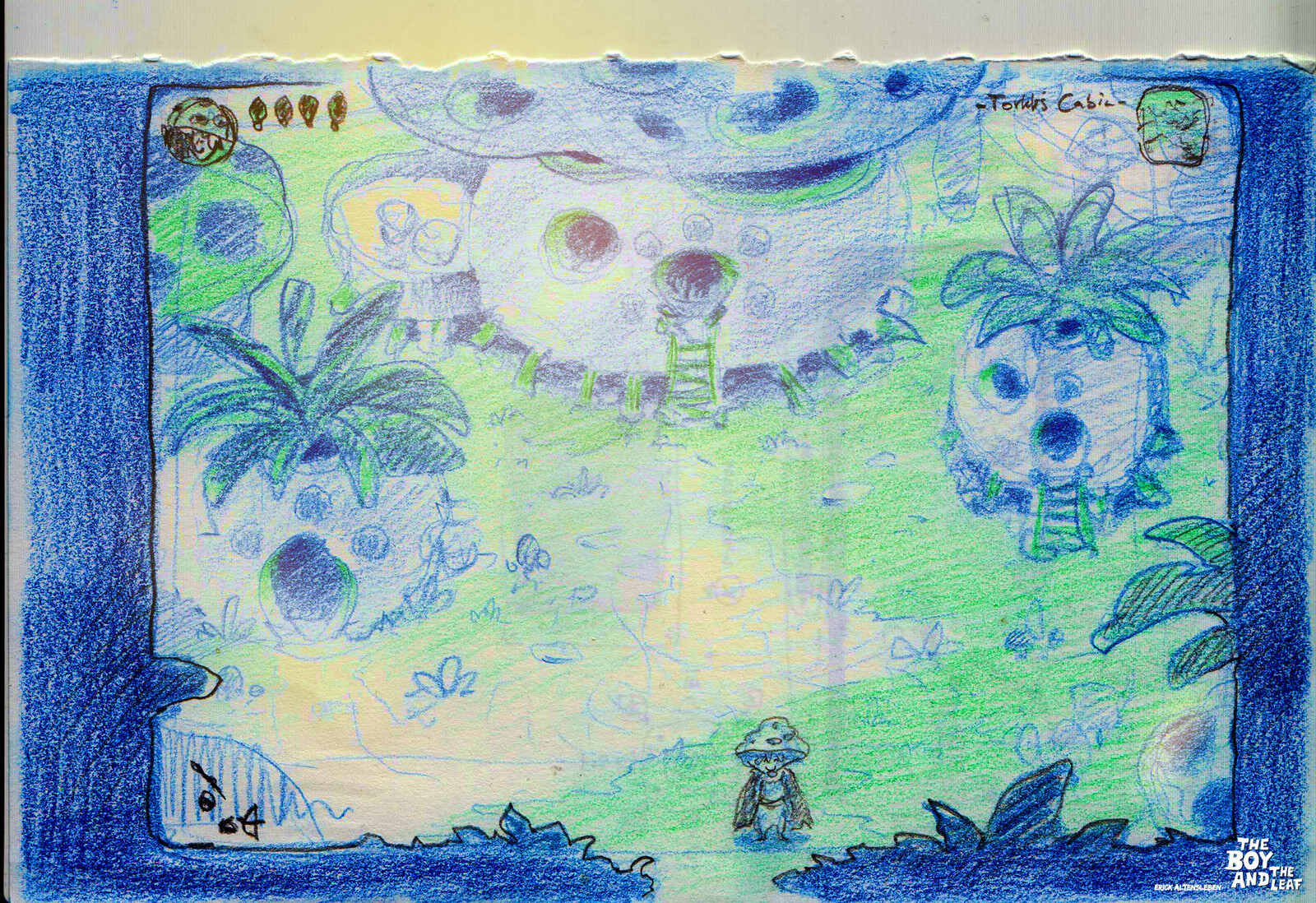 The Boy And The Leaf: doodles for pixel art