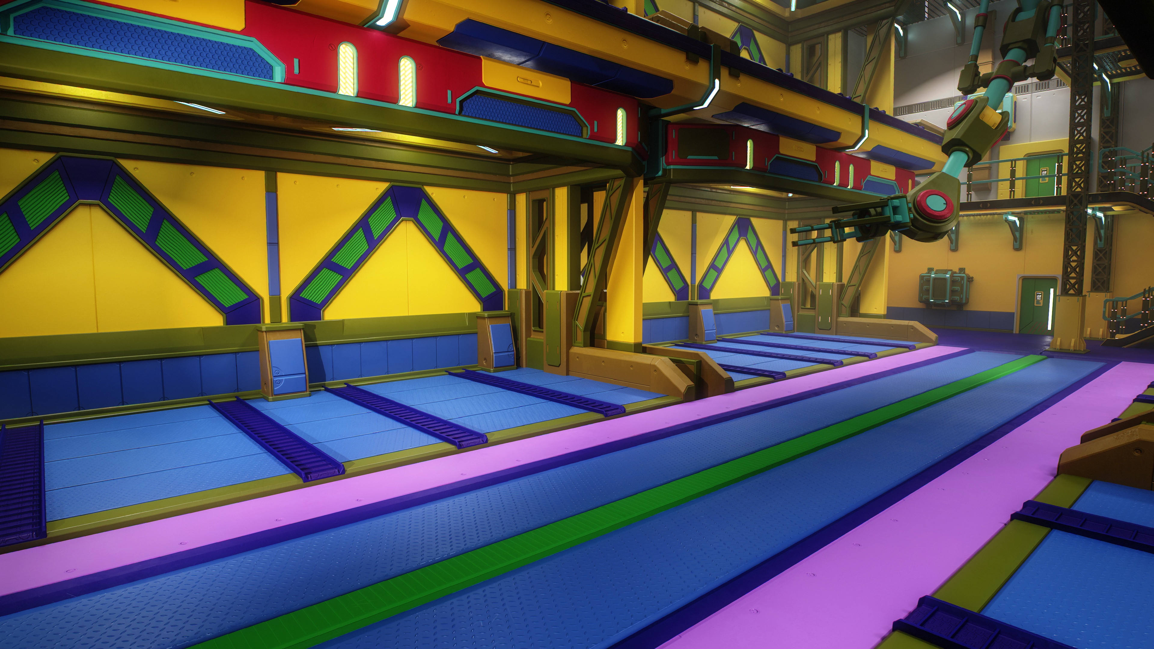Each color represents 1 material
