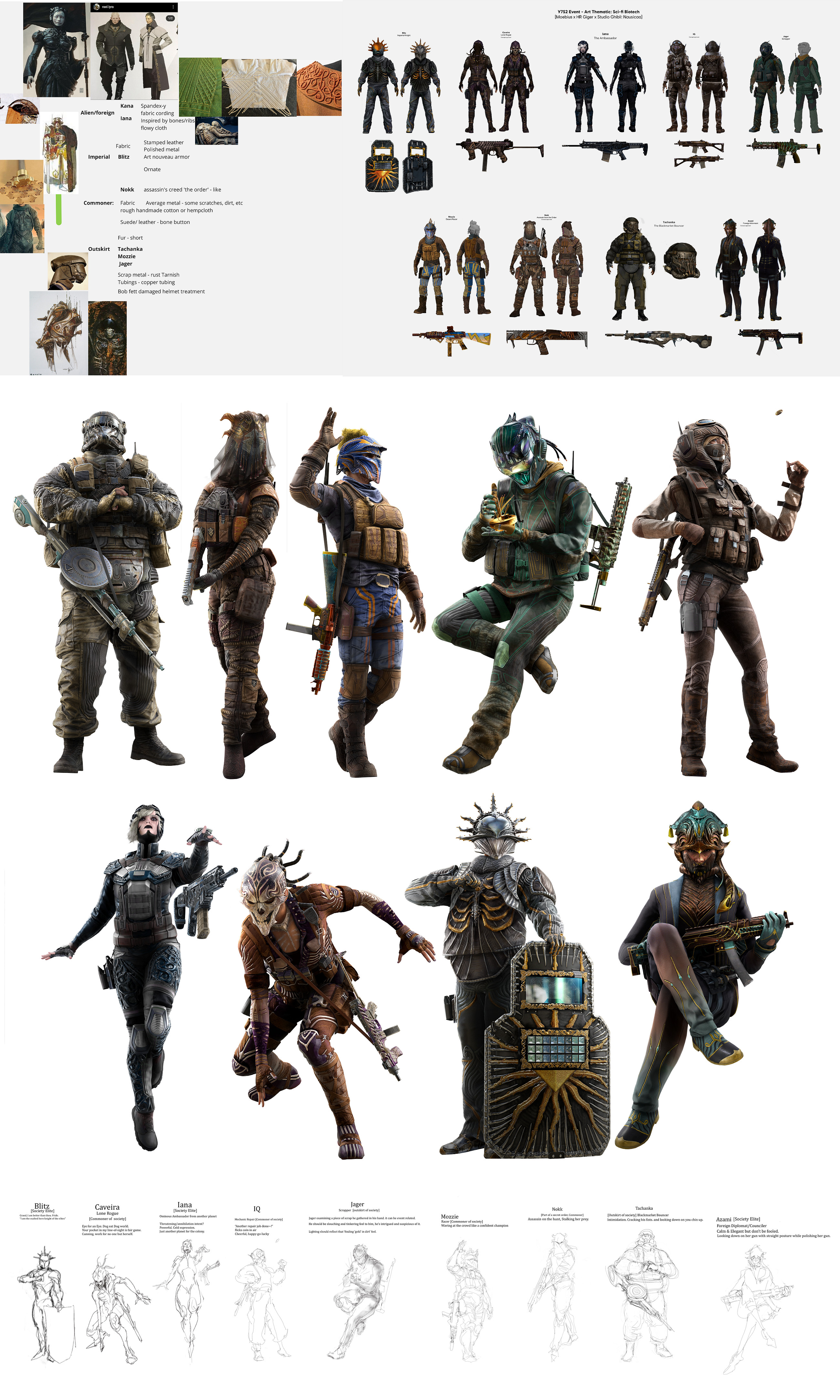 Mute Protocol: Flesh & Metal Customization Collection
Art Direction by Joanna Tsui
Pose drawings by Joanna Tsui
Ubisoft Montreal and Barcelona Artists