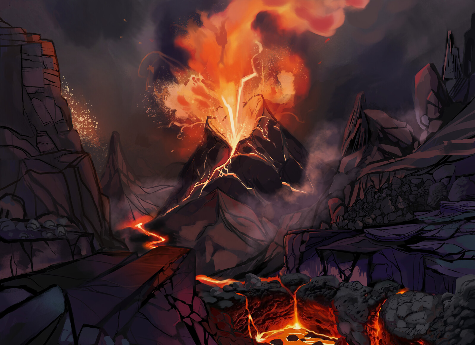 Volcano goes BOOM! 