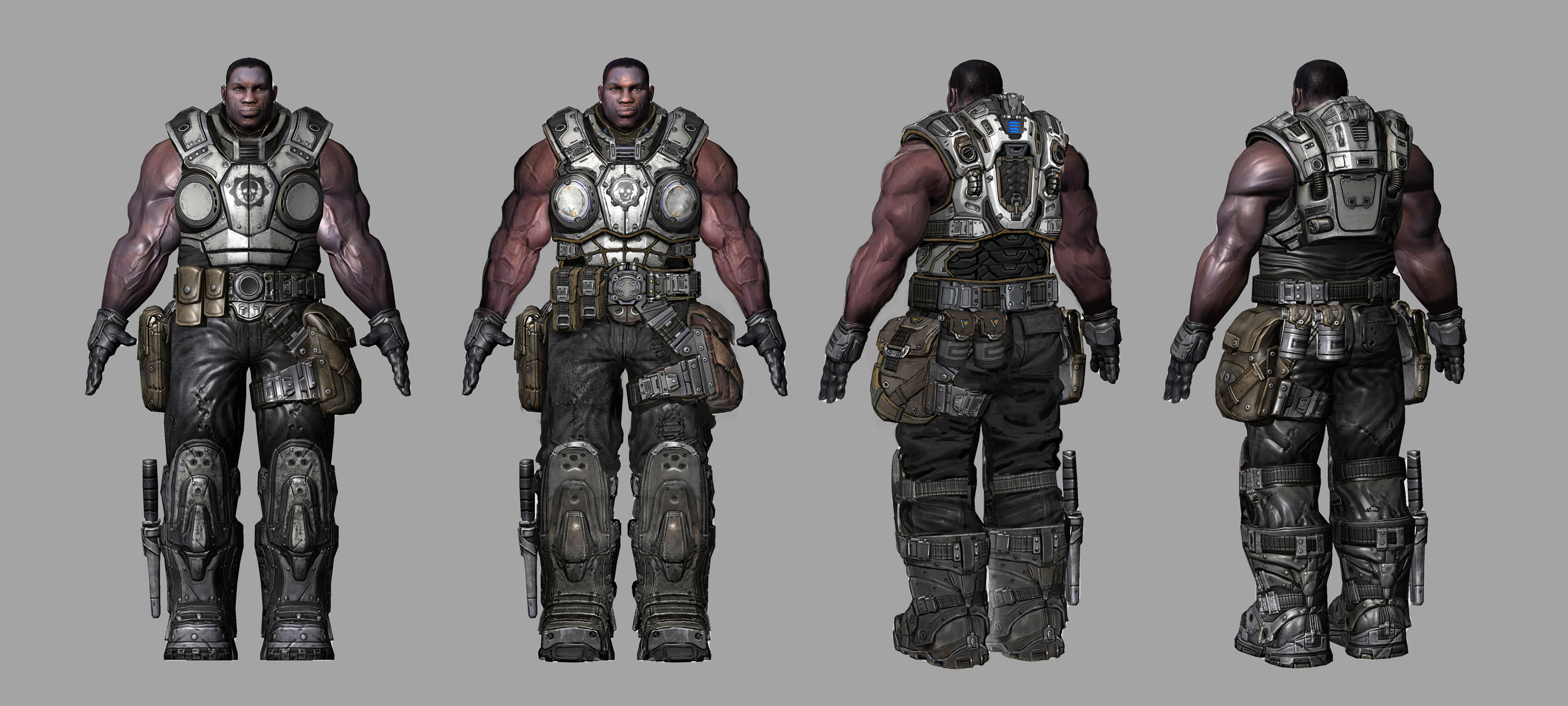 Armor (concept update) by Andrew Domachowski - our goal with all characters was to add a level of believability and polish to designs, not alter them.