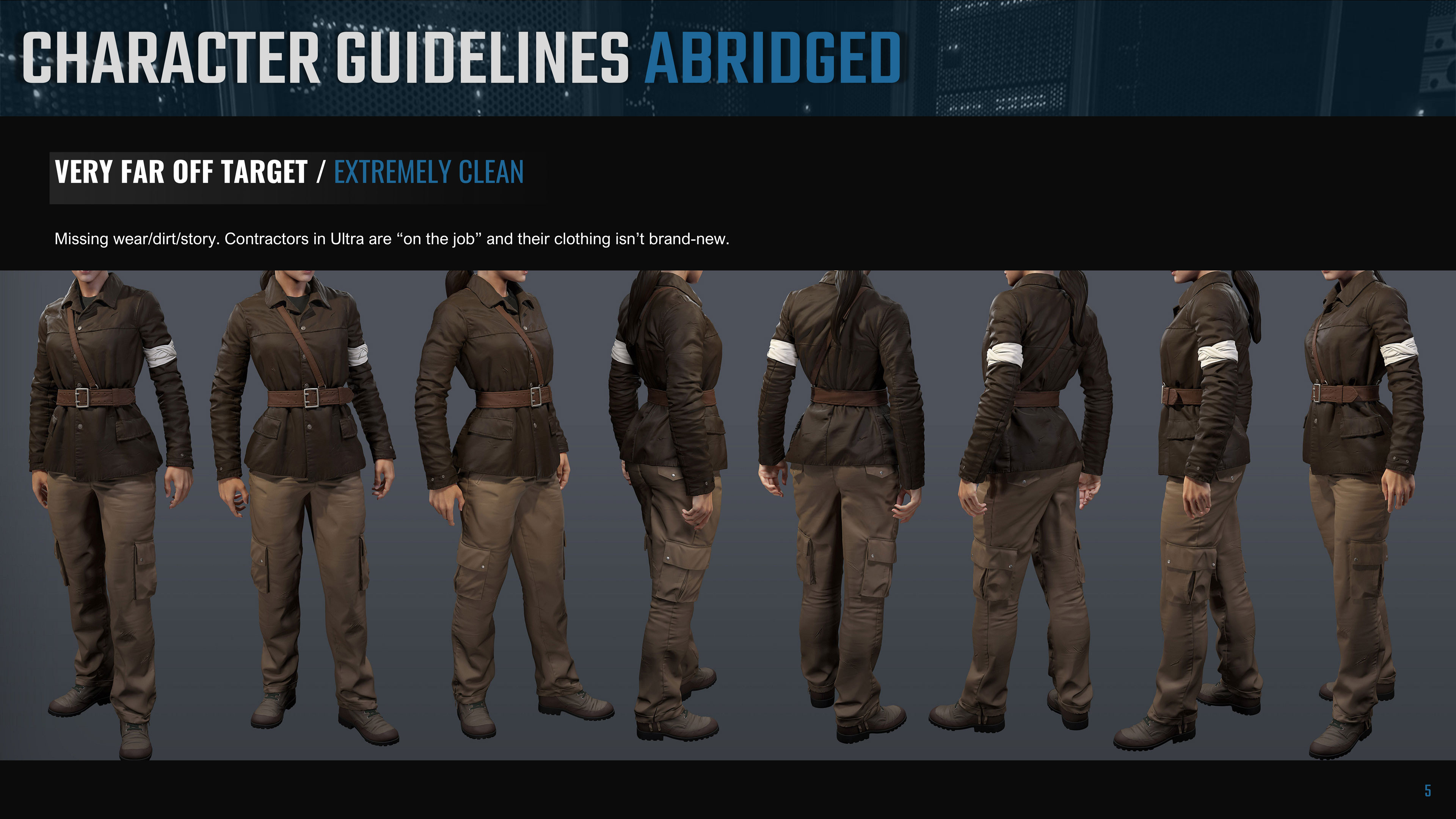 Example slide from our Character Guidelines