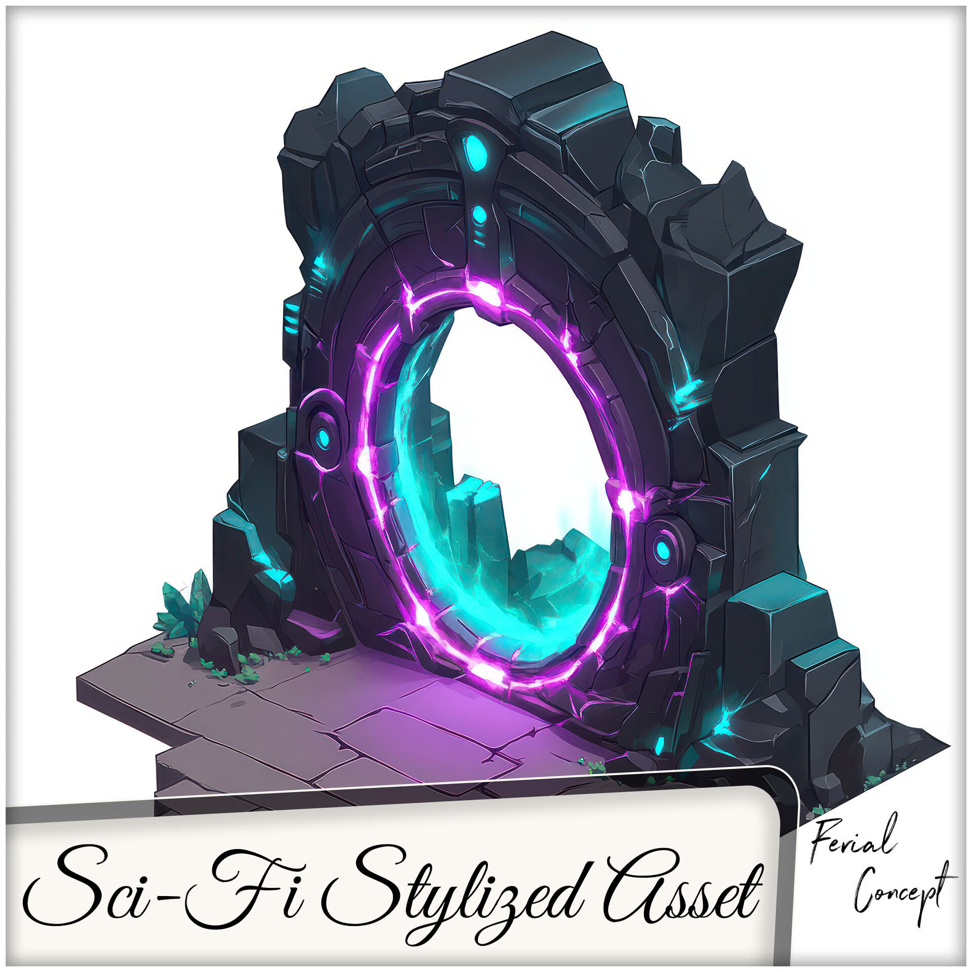 Ferial Concept - 🔹480 Sci-Fi Stylized Asset Reference Image Pack v.14 |4K|