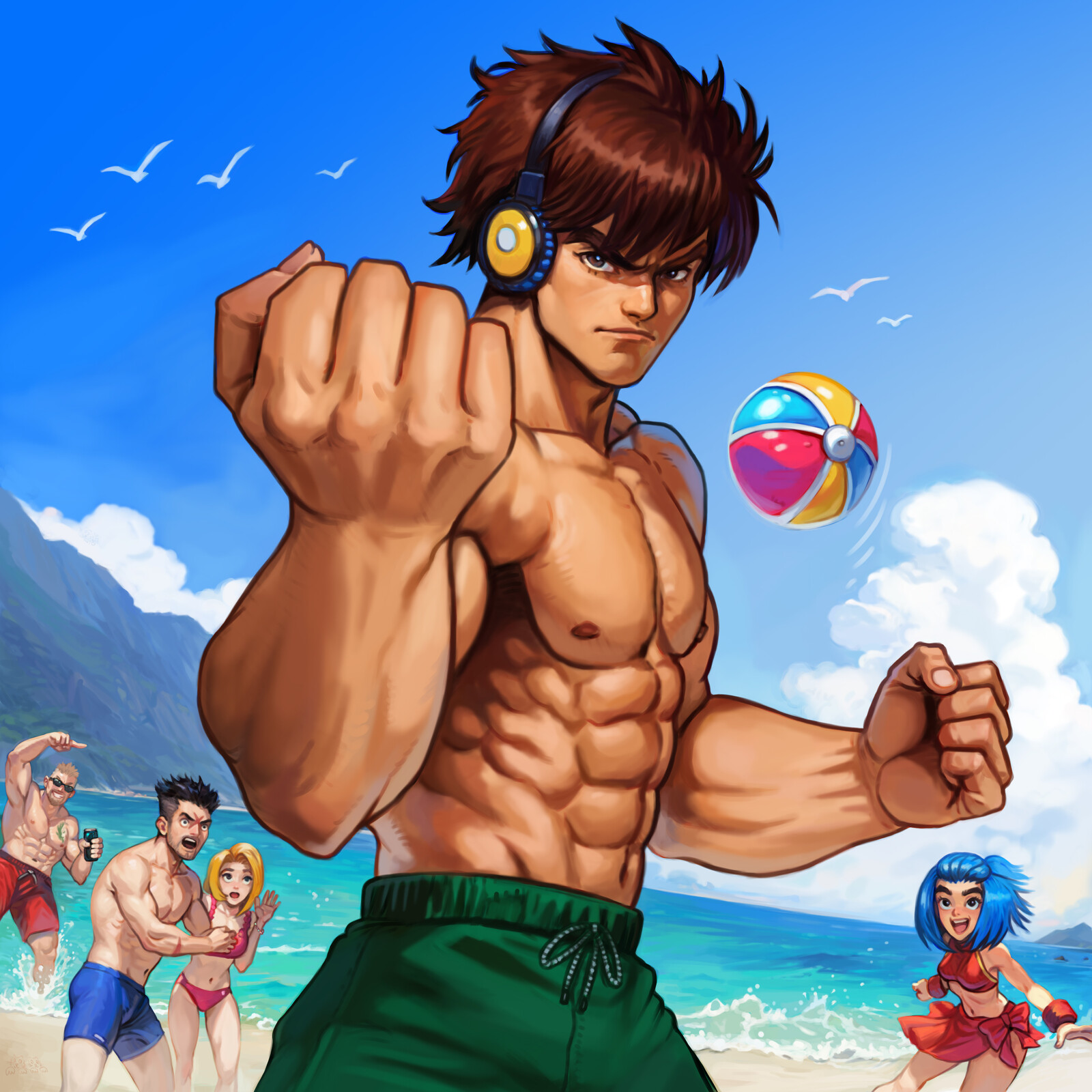 "Watch out, Nuno!" But he's too absorbed in training and listening to music. 