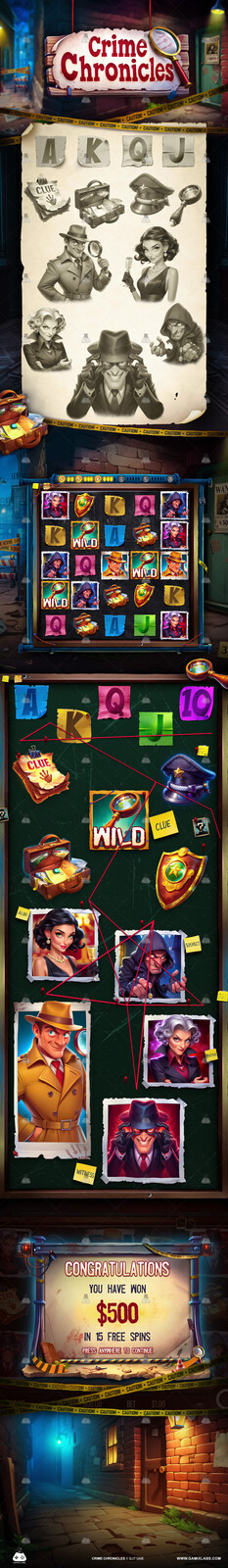 Slot Game Art Outsourcing Company | Gamix Labs - Crime Chronicles ...