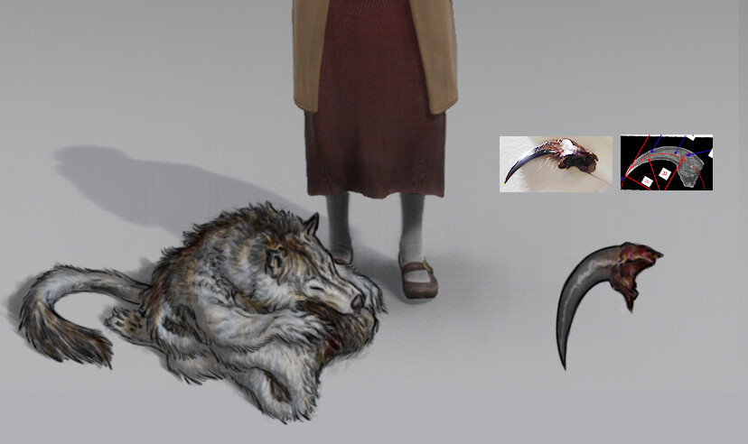 Wolf Pelt and Spider fang concepts