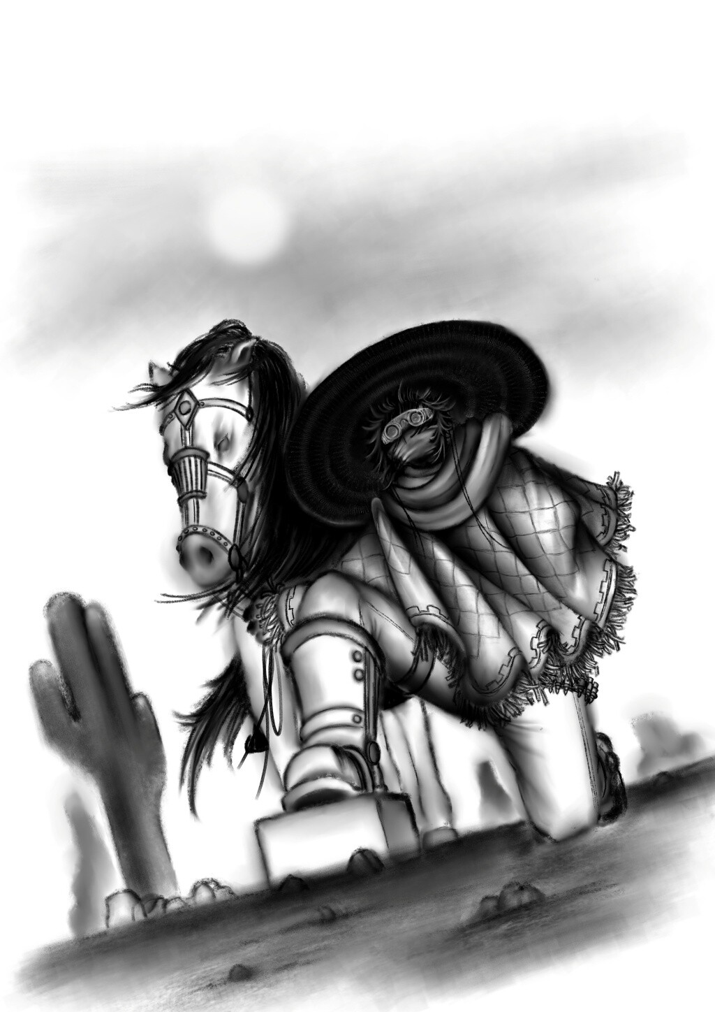 Wild West fantasy sketch 1b