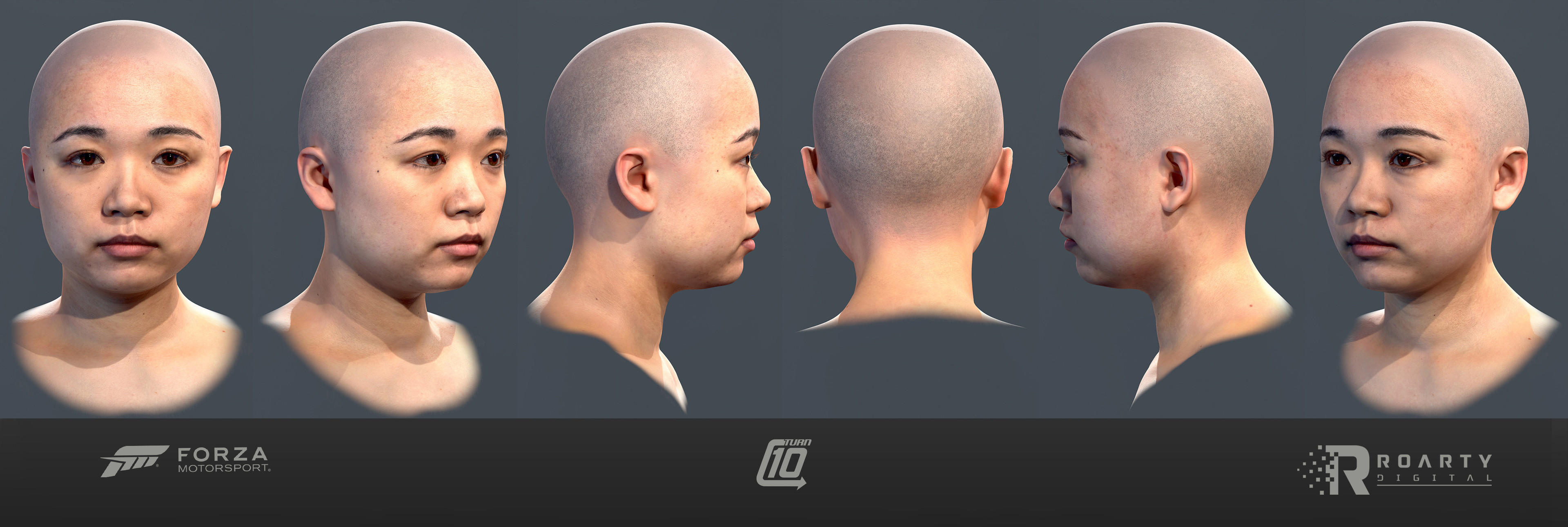 Head from scan data, I cleaned, enhanced and added details in Zbrush. After that worked on the LP/ UVs and transfer. I also worked on the textures. Hair is not mine.