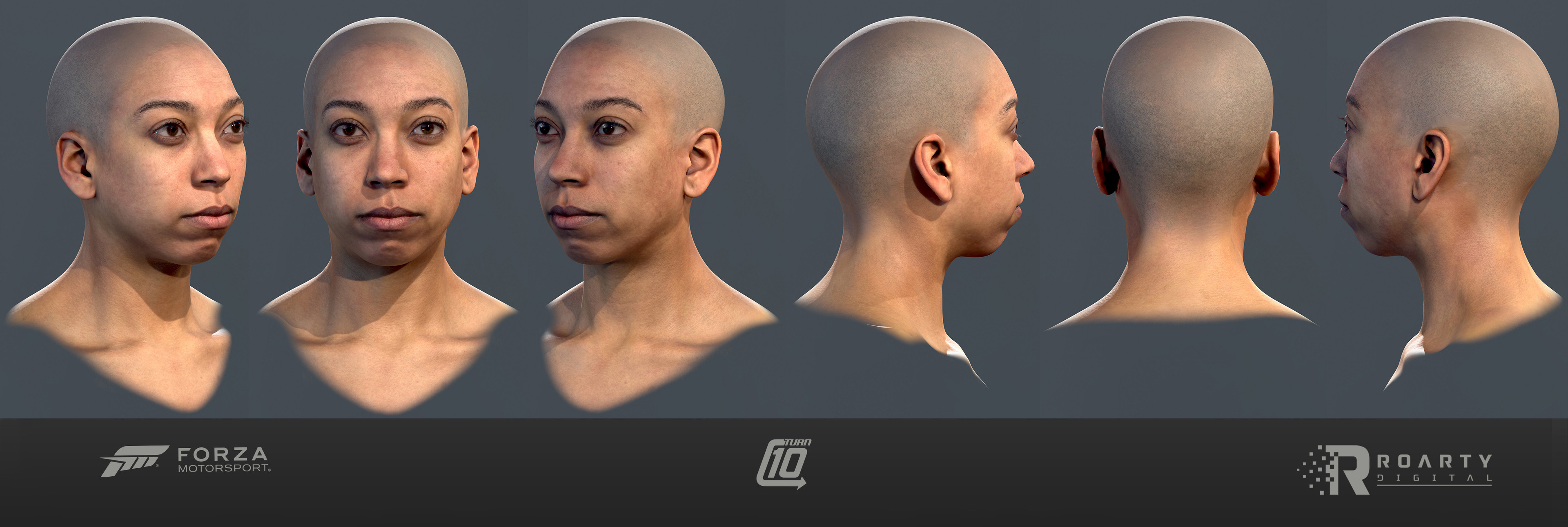Head from scan data, I cleaned, enhanced and added details in Zbrush. After that worked on the LP/ UVs and transfer. I also worked on the textures. Hair is not mine.