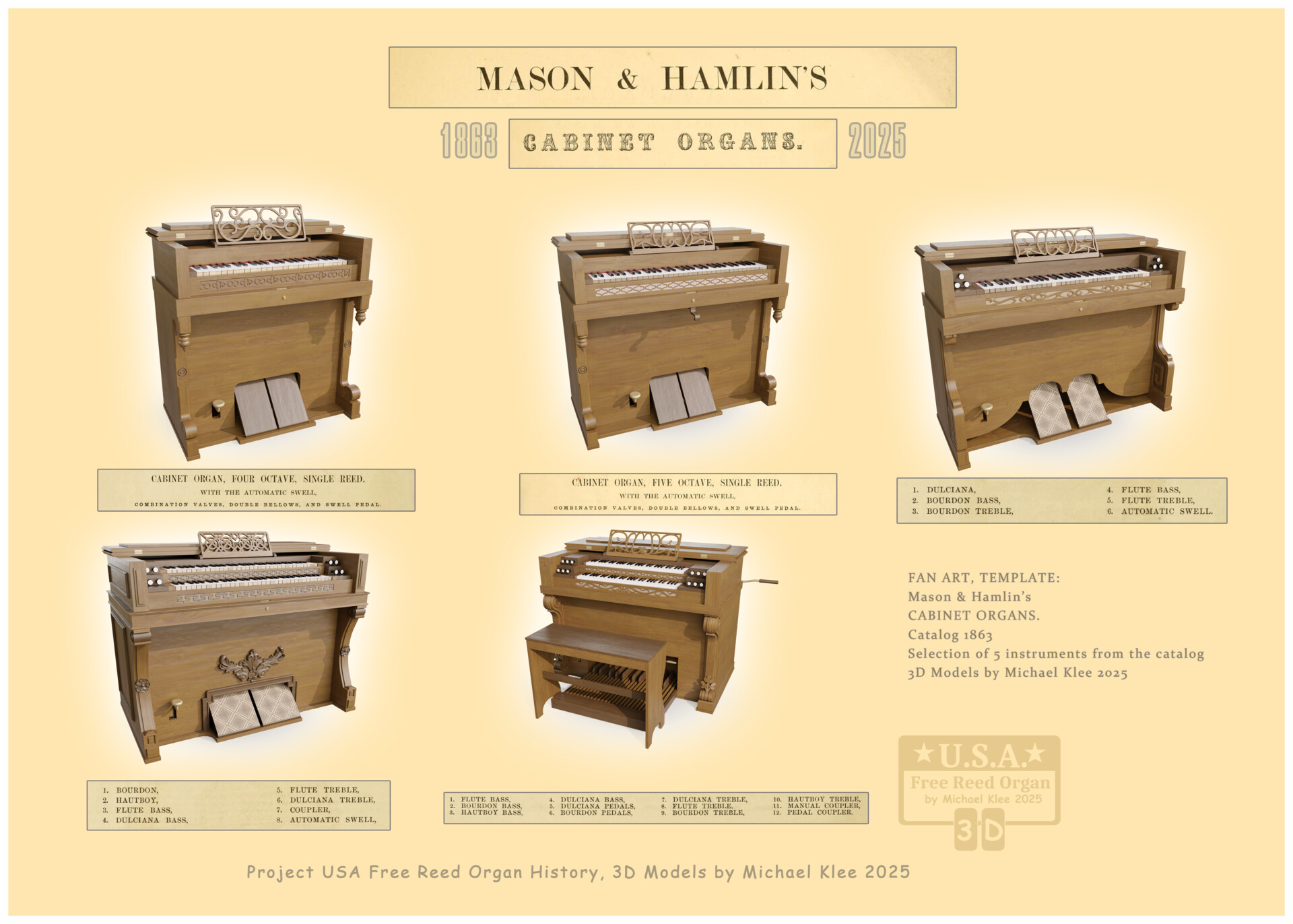 Michael Klee USA Free Reed Organ History MASON & HAMLIN