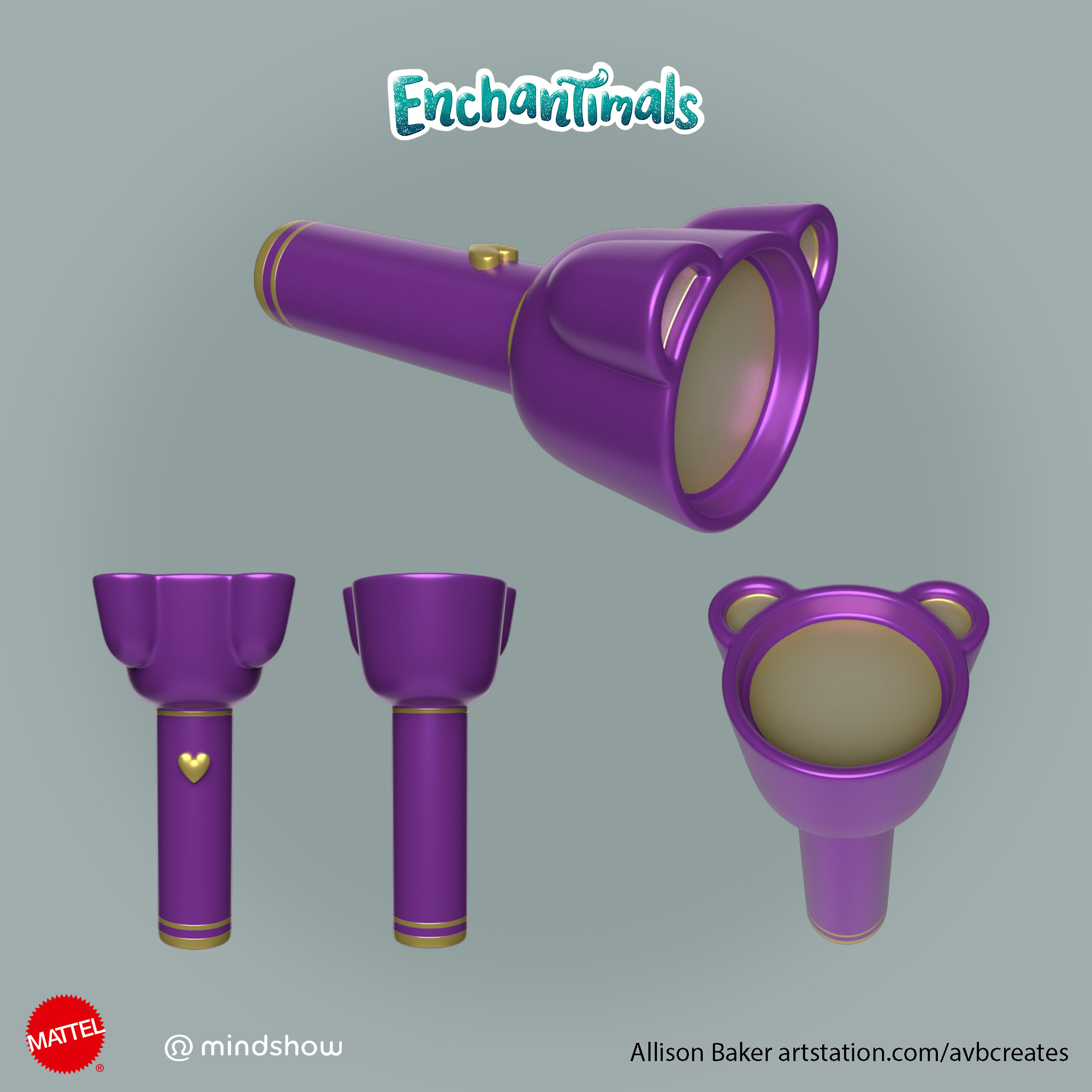 Bear Flashlight. Model and lookdev by me.