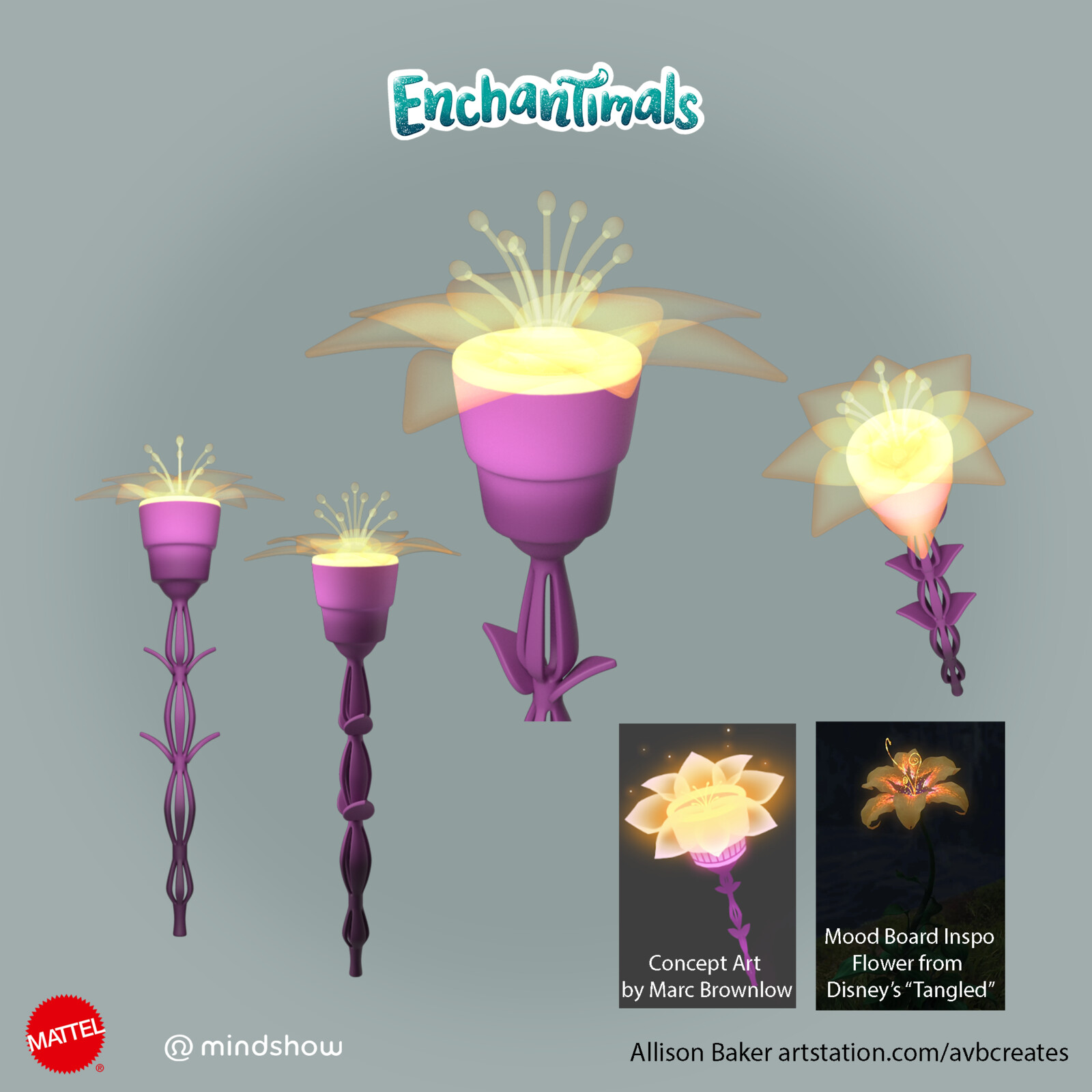 Light up flower Prop for "Enchantimals: Sunshine Beach" | Mindshow for Mattel