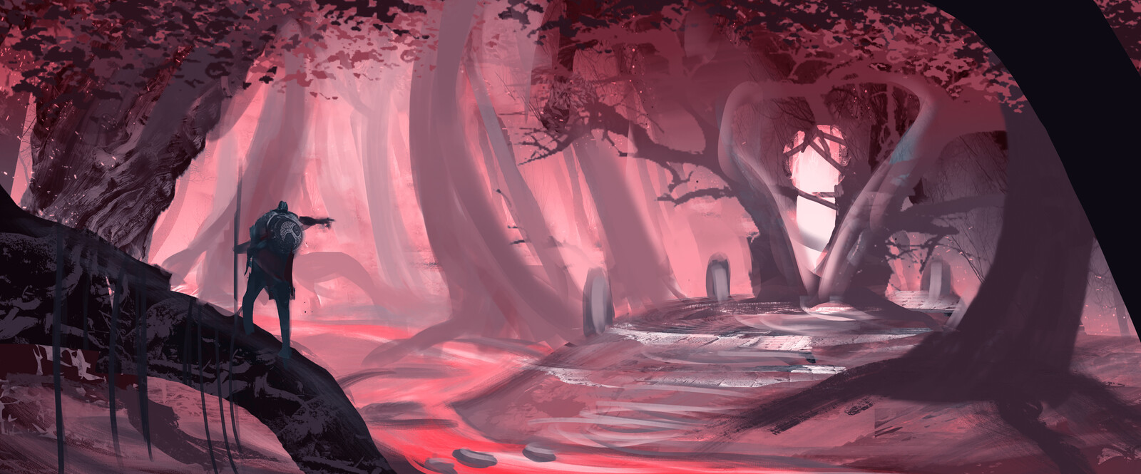 Stonewake Ruby Forest  Concept Art