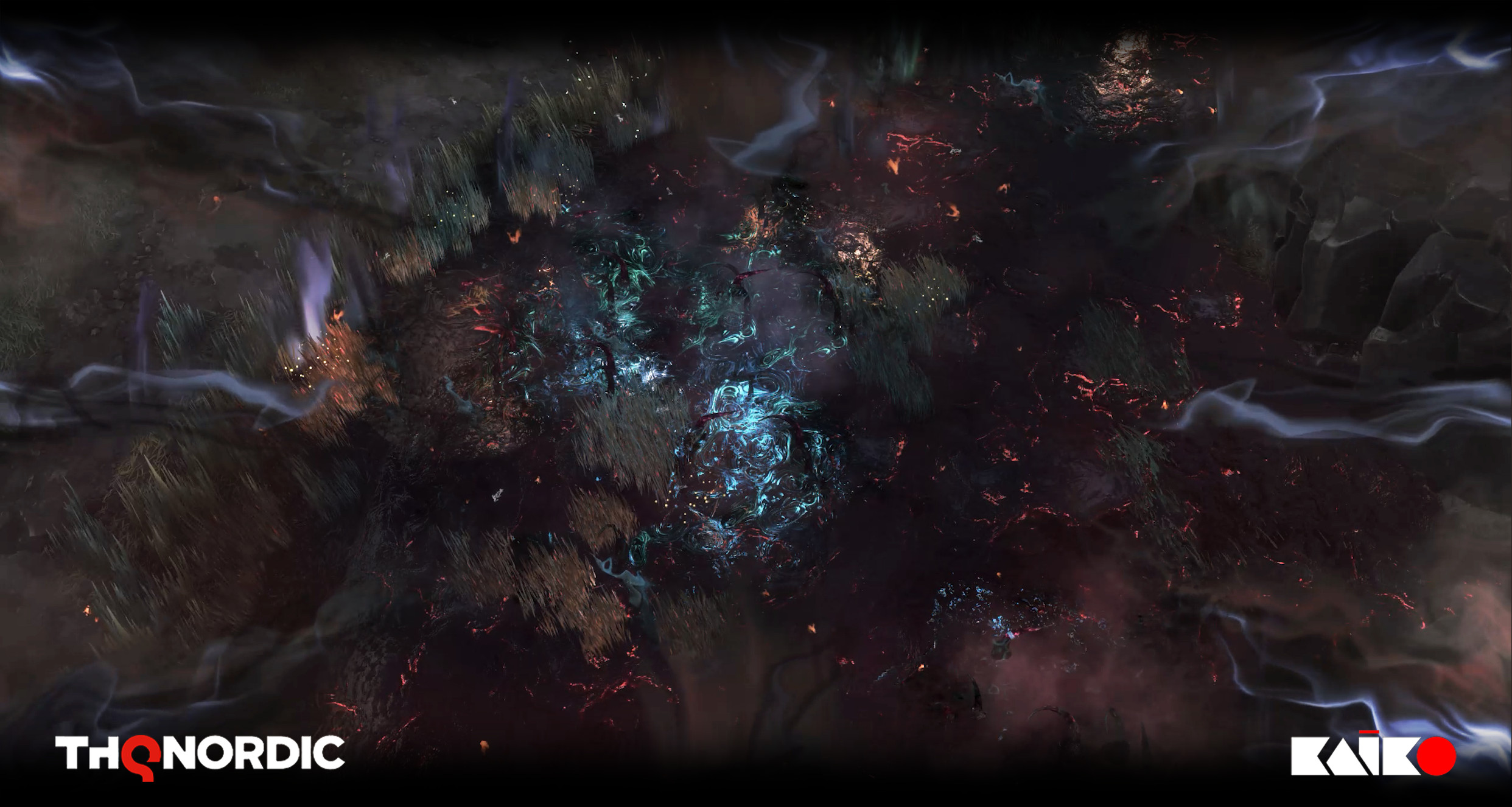 A full screen effect created in HLSL in a custom particle system