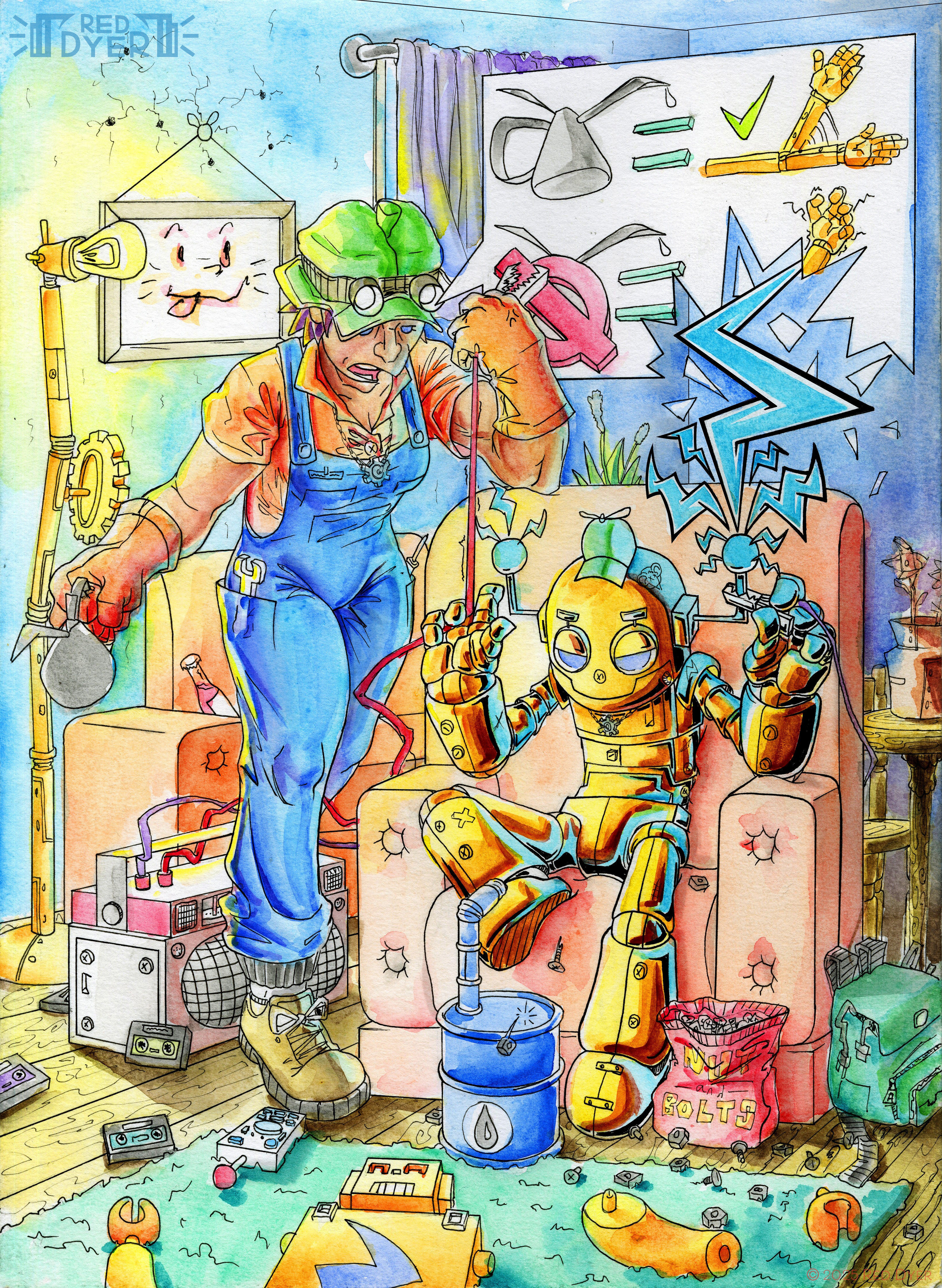 Some Robot family in their home!