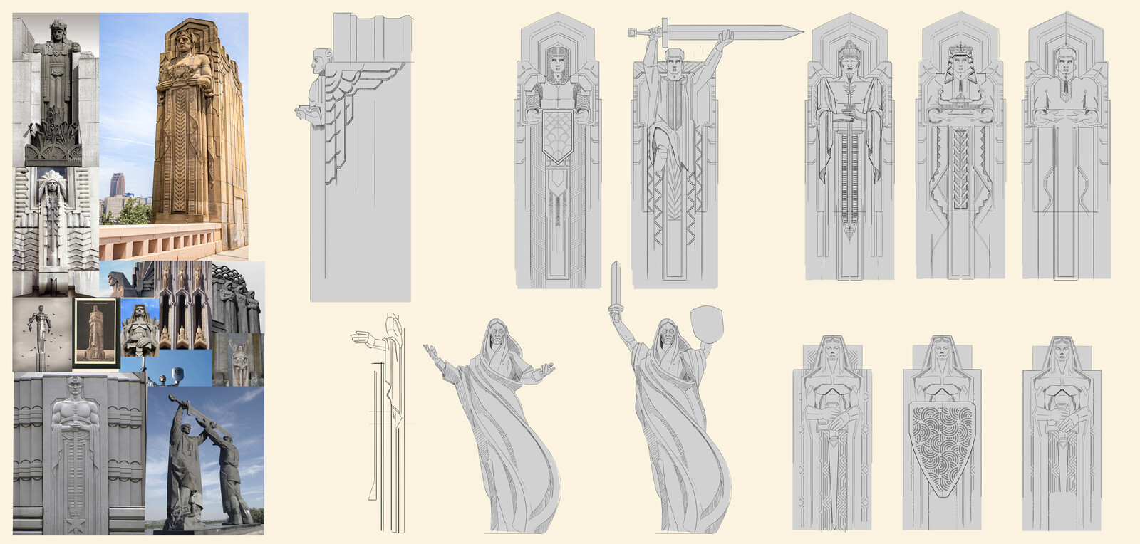 Statue Designs used in the proyect