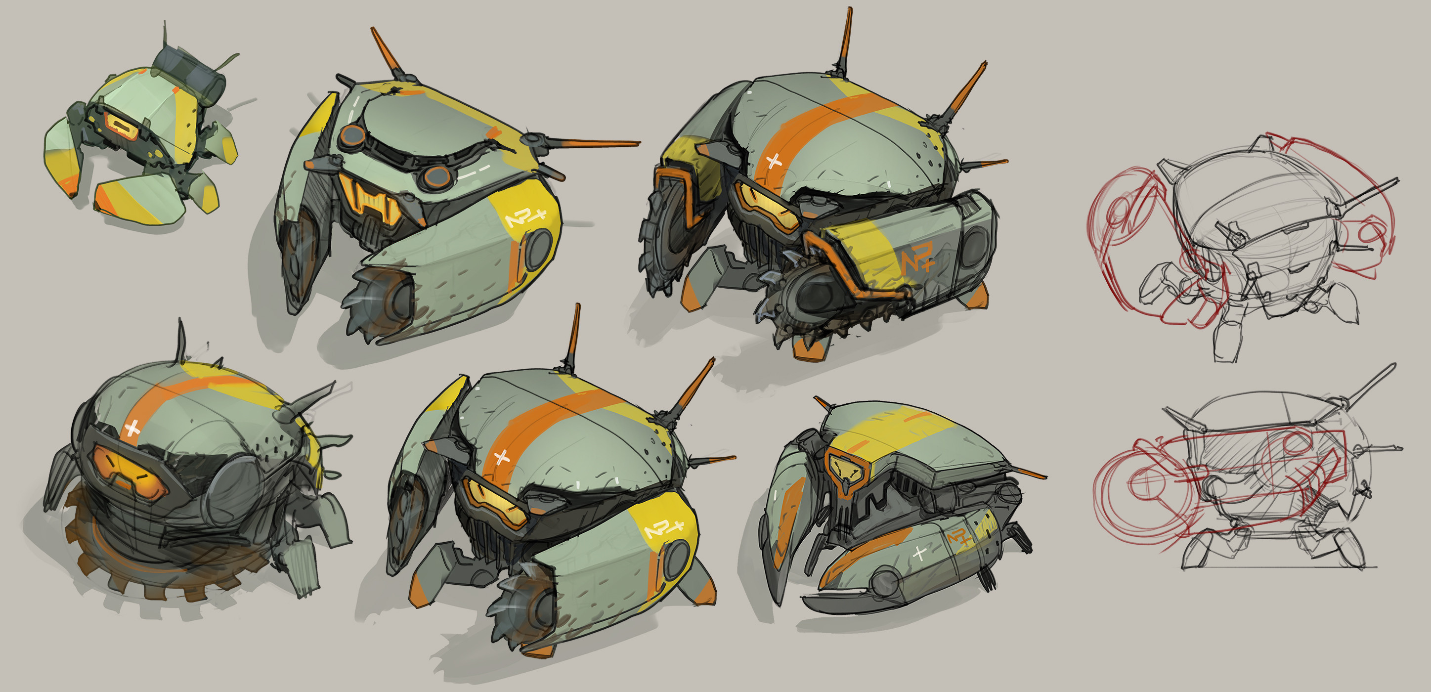 The first option was based on Ben Bickle's original blockout - and the circular saw definitely influenced the final version 