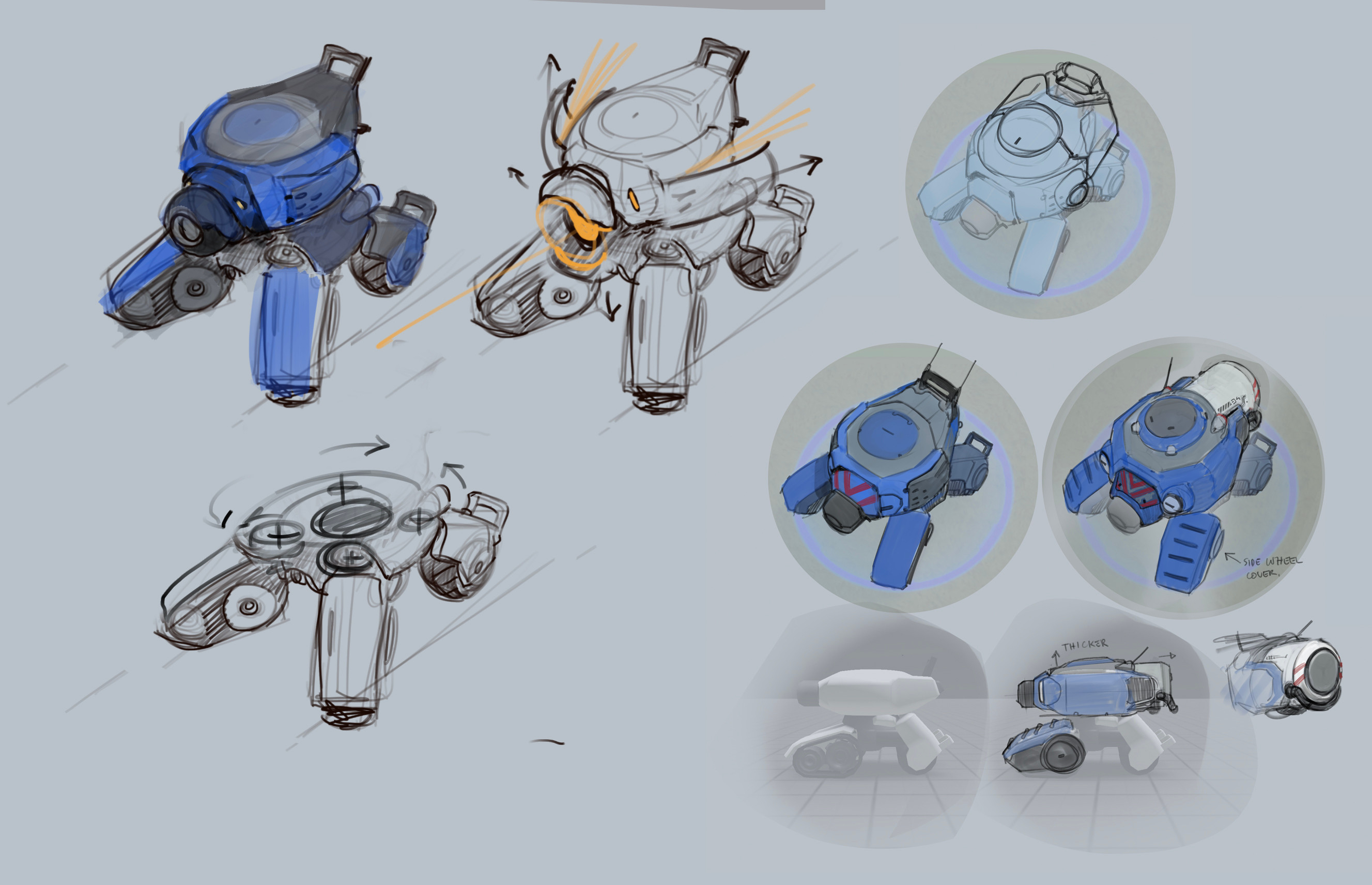 Early versions that were fun but the 'shotgun' fire attack looked a bit too splash damage