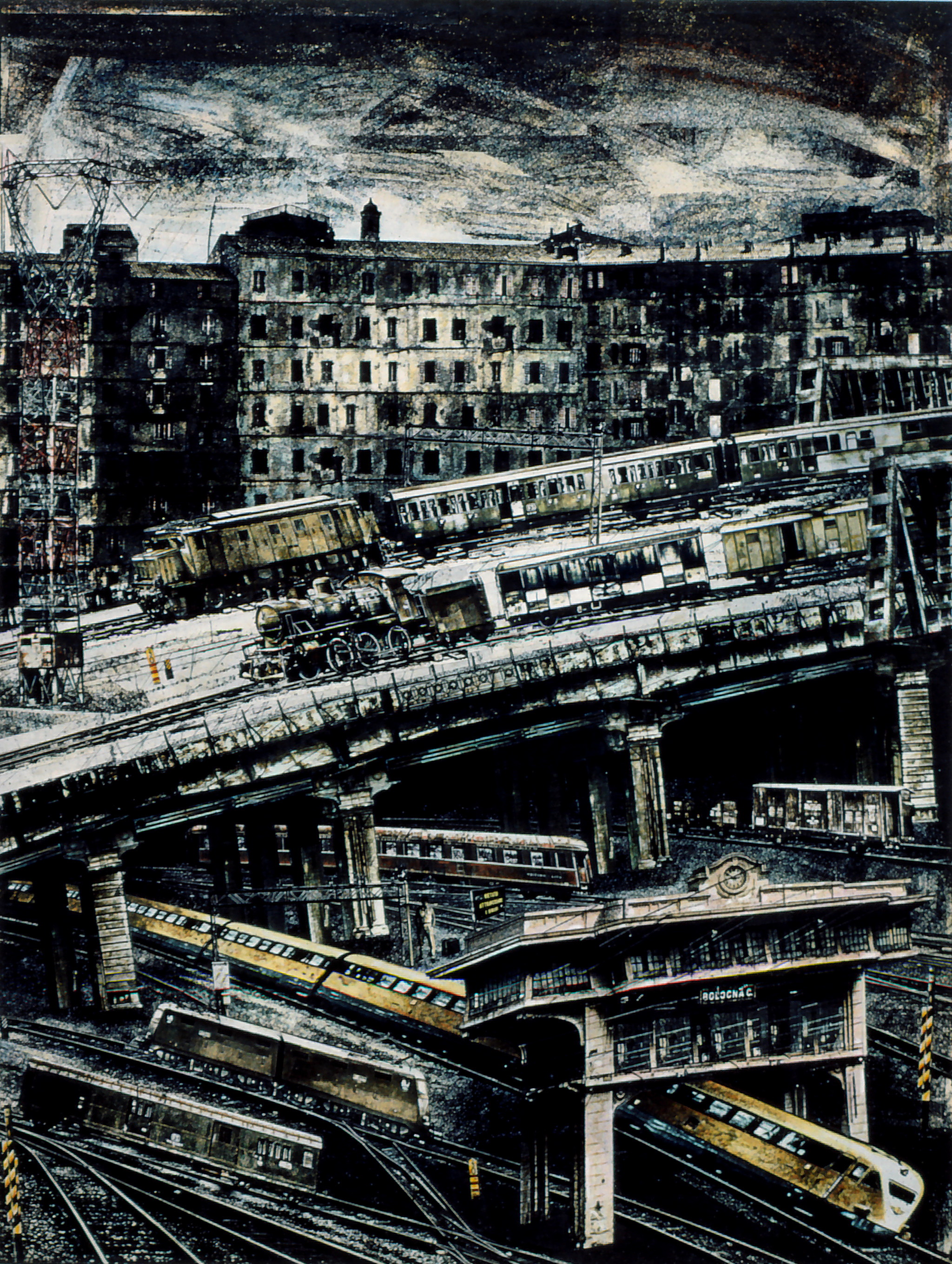 The Iron Way of the State. Collage exhibited in European Illustration