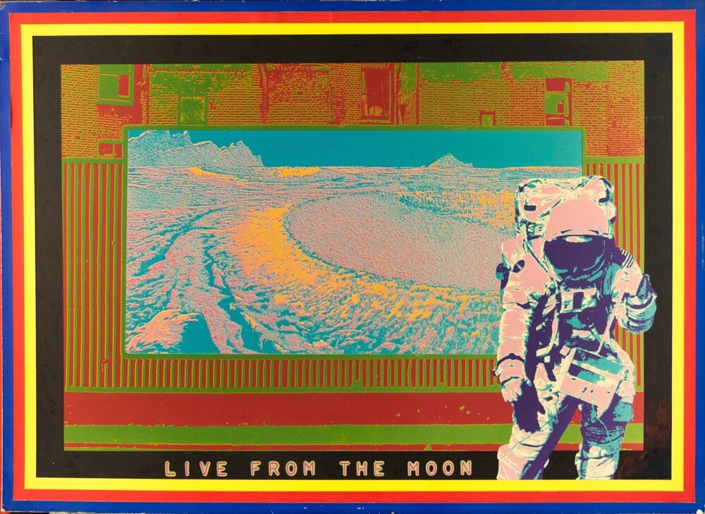 Live From the Moon. Processed colour photograph