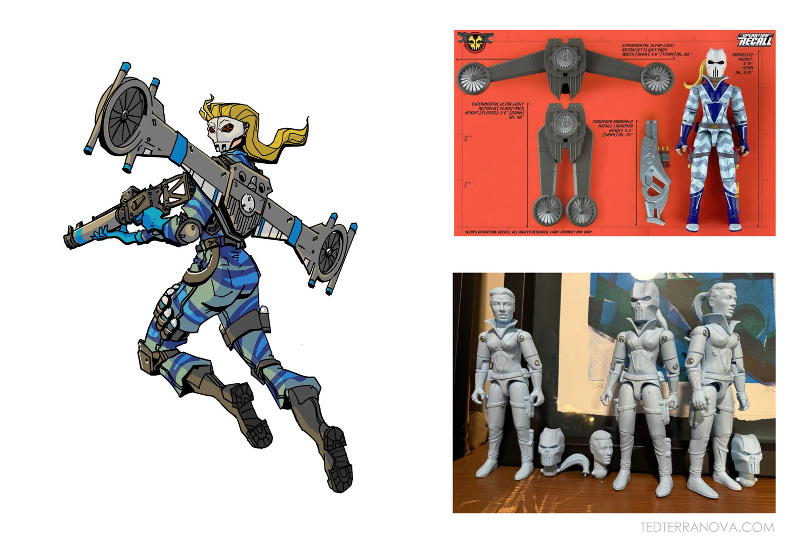 I had the chance to concept an action figure for the Gi Joe Operation Recall project. The toy should be out in 2025. Figure sculpt by Mike Good. Accessories modeled by Mark Gerwig. Paint by Ray Murphy.