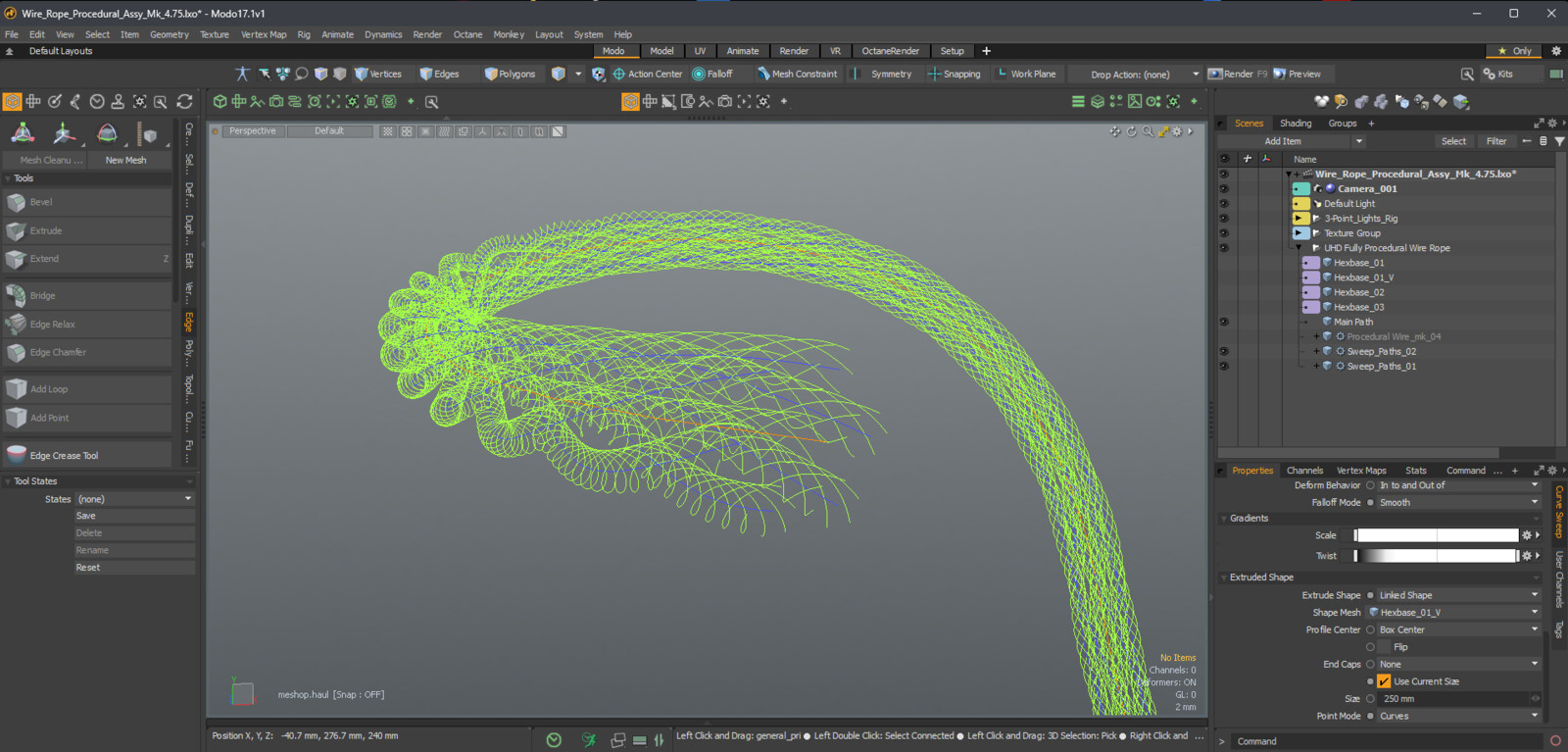 Procedural Wire rope modelling to create those illustrations: prototype
