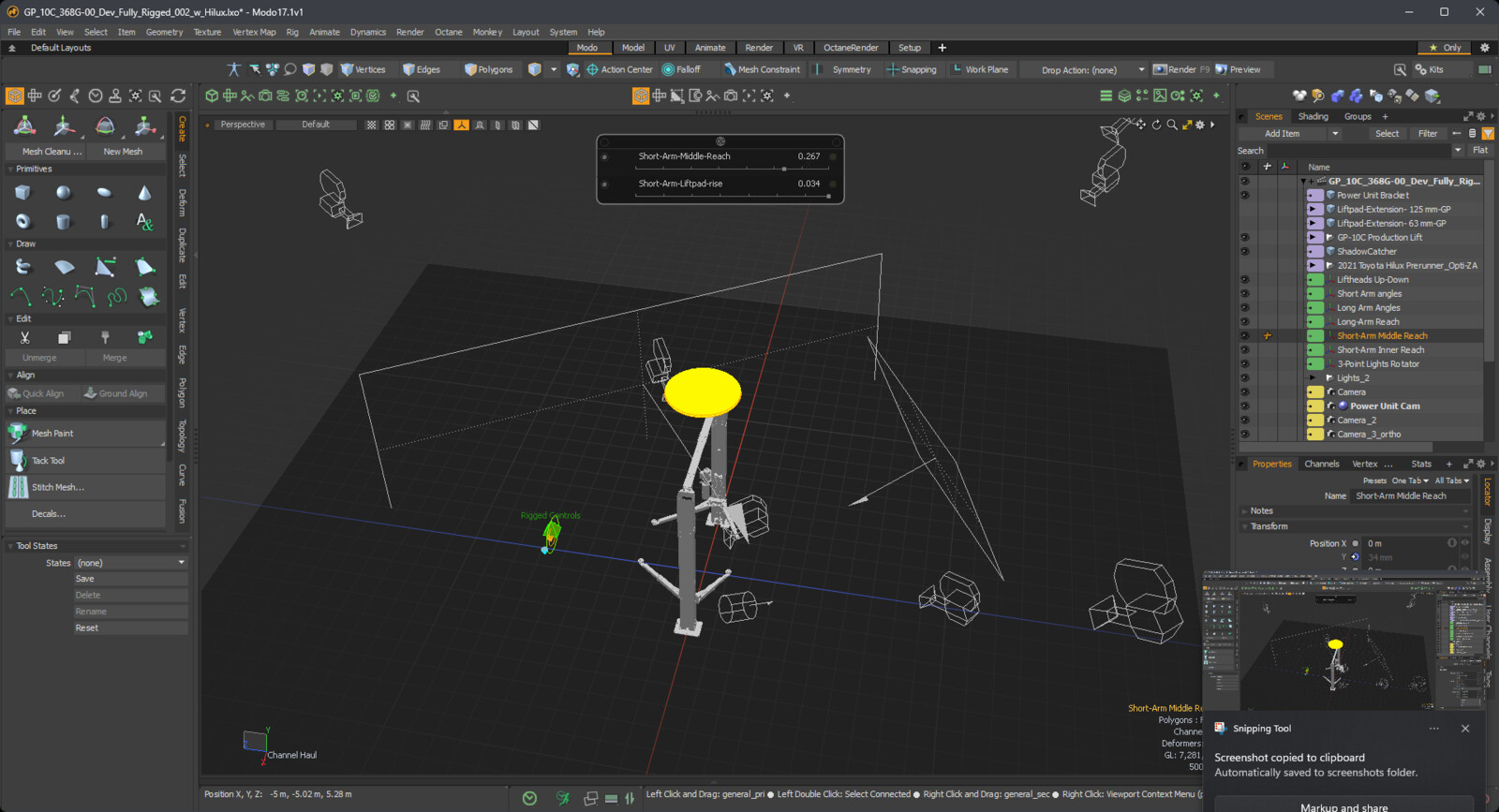 Back-of-house screengrab of Schematic Node Graph of rigging - what I call "rigging sausages" captured as meta-documentation of the process.