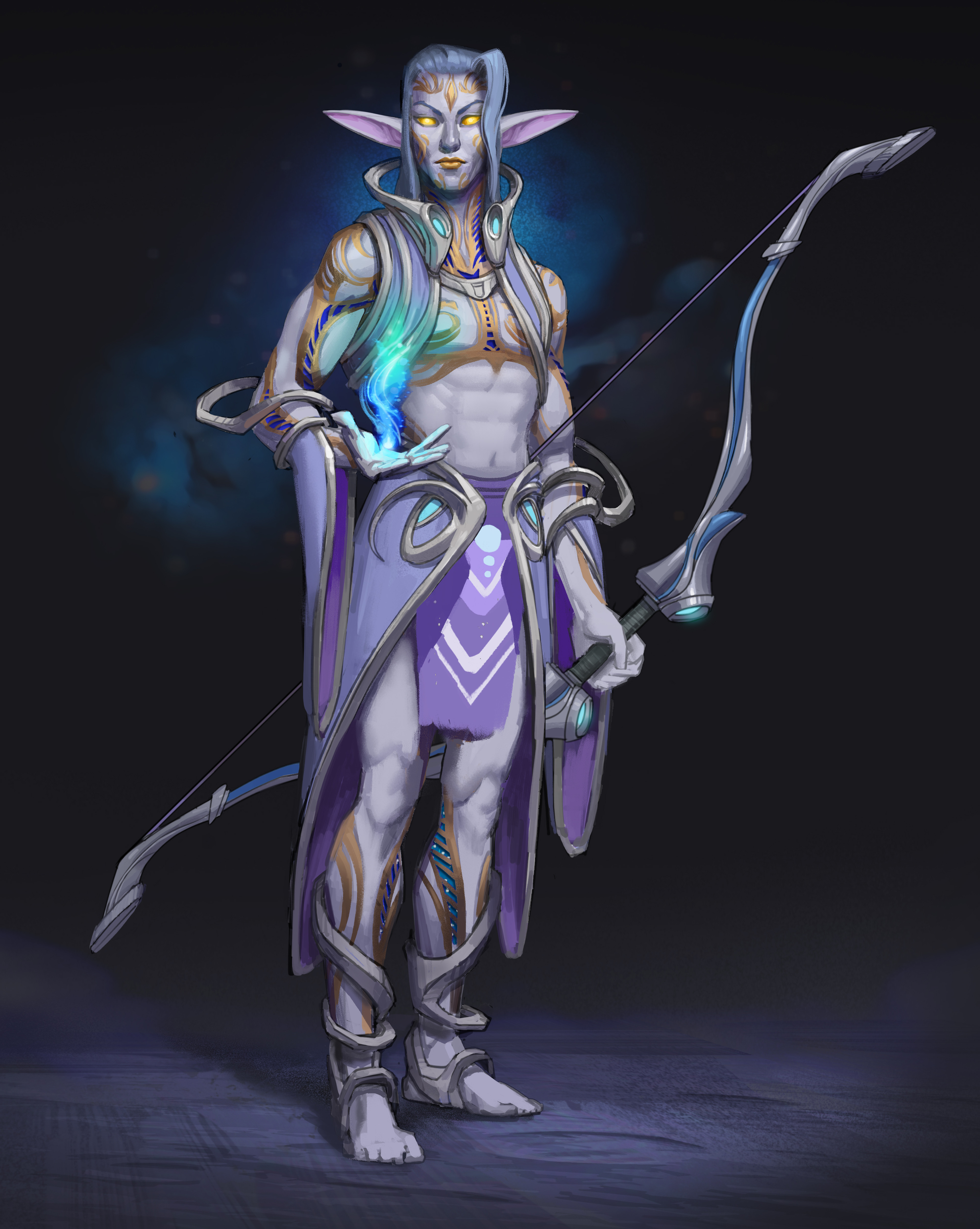 An ancient race of space-faring elves introduced humans to the technology they needed to travel between the stars.