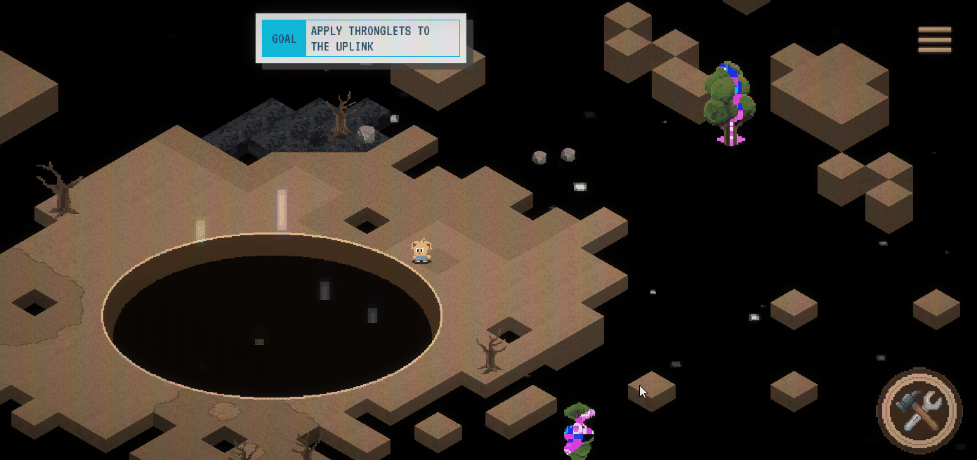 Raining Thronglets Particles with disintegration shader 