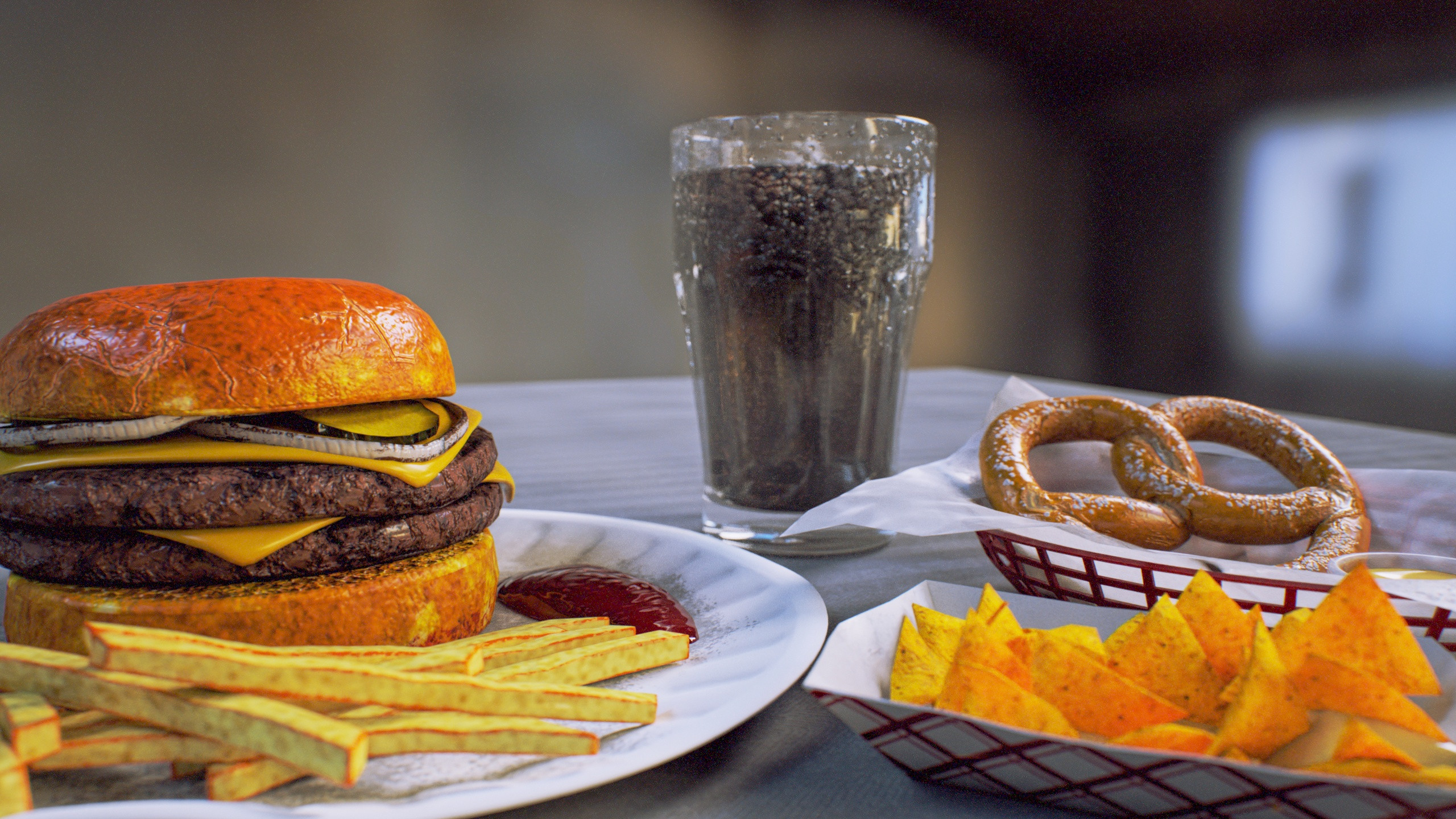 Real-time food art study - Blender | Substance Painter | Marmoset Toolbag 5