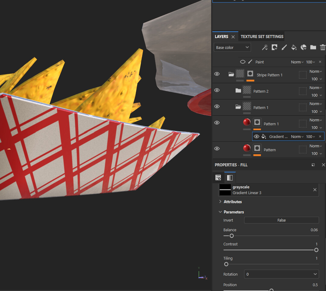 All details, including the stripe pattern on the tray, were built using stock assets inside Substance Painter.