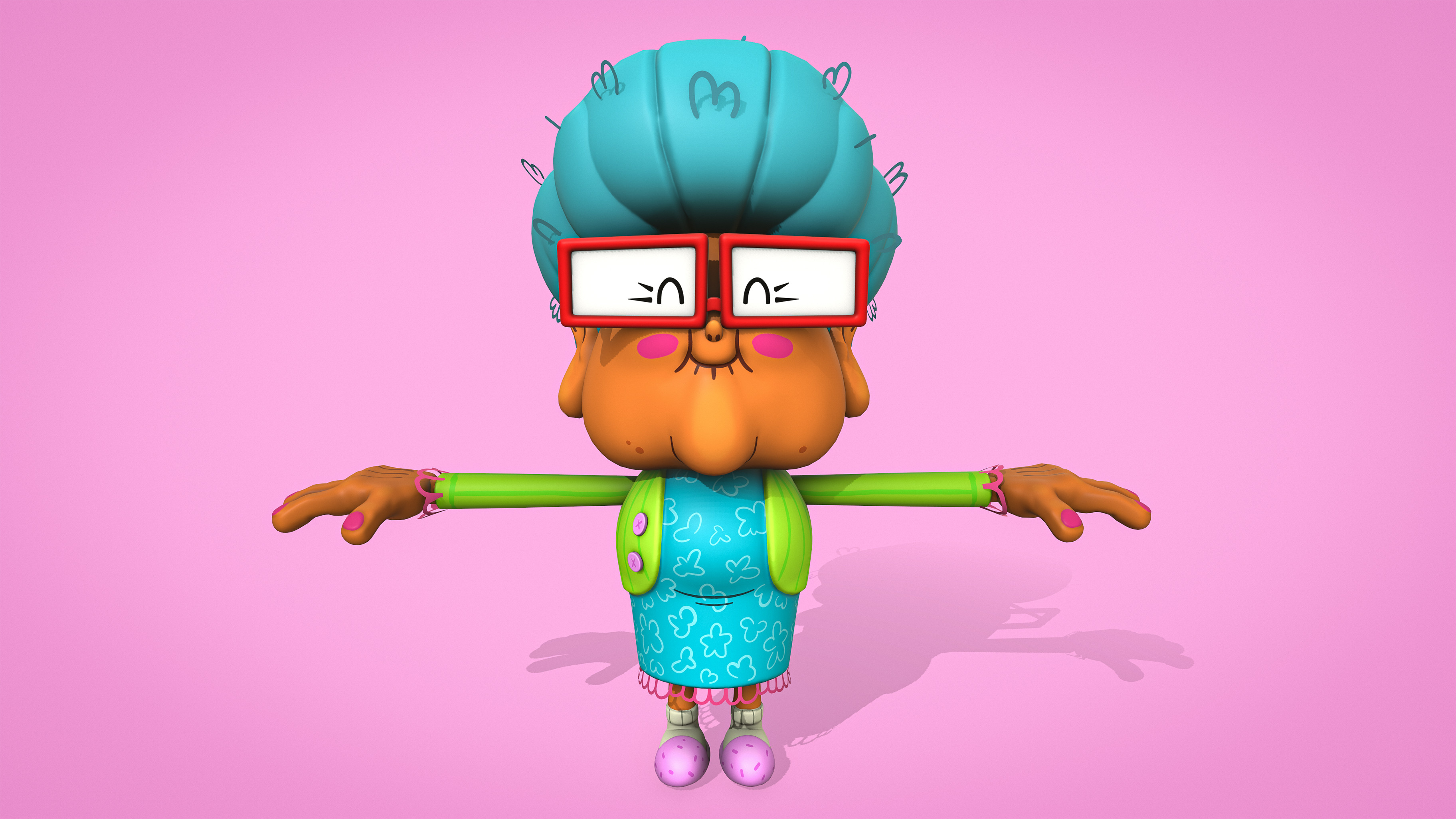 Grandma Retopo, Texturing, and Rigging
Character Sculpt by Nathan Shorts