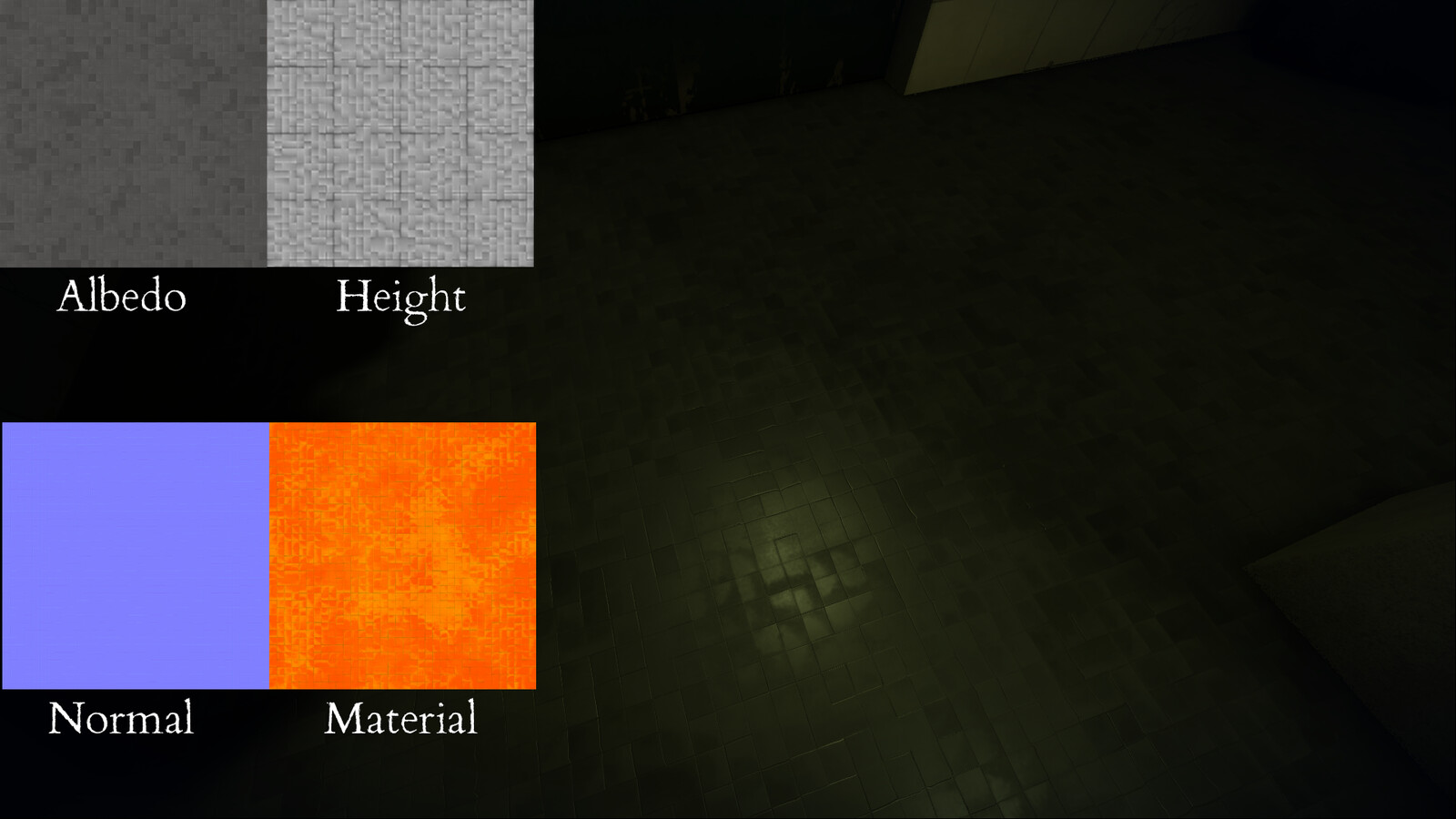 𝙈𝙖𝙩𝙚𝙧𝙞𝙖𝙡 𝙏𝙚𝙭𝙩𝙪𝙧𝙚 𝙎𝙚𝙩

This dirty mosaic floor is used in the food quarters in the game.