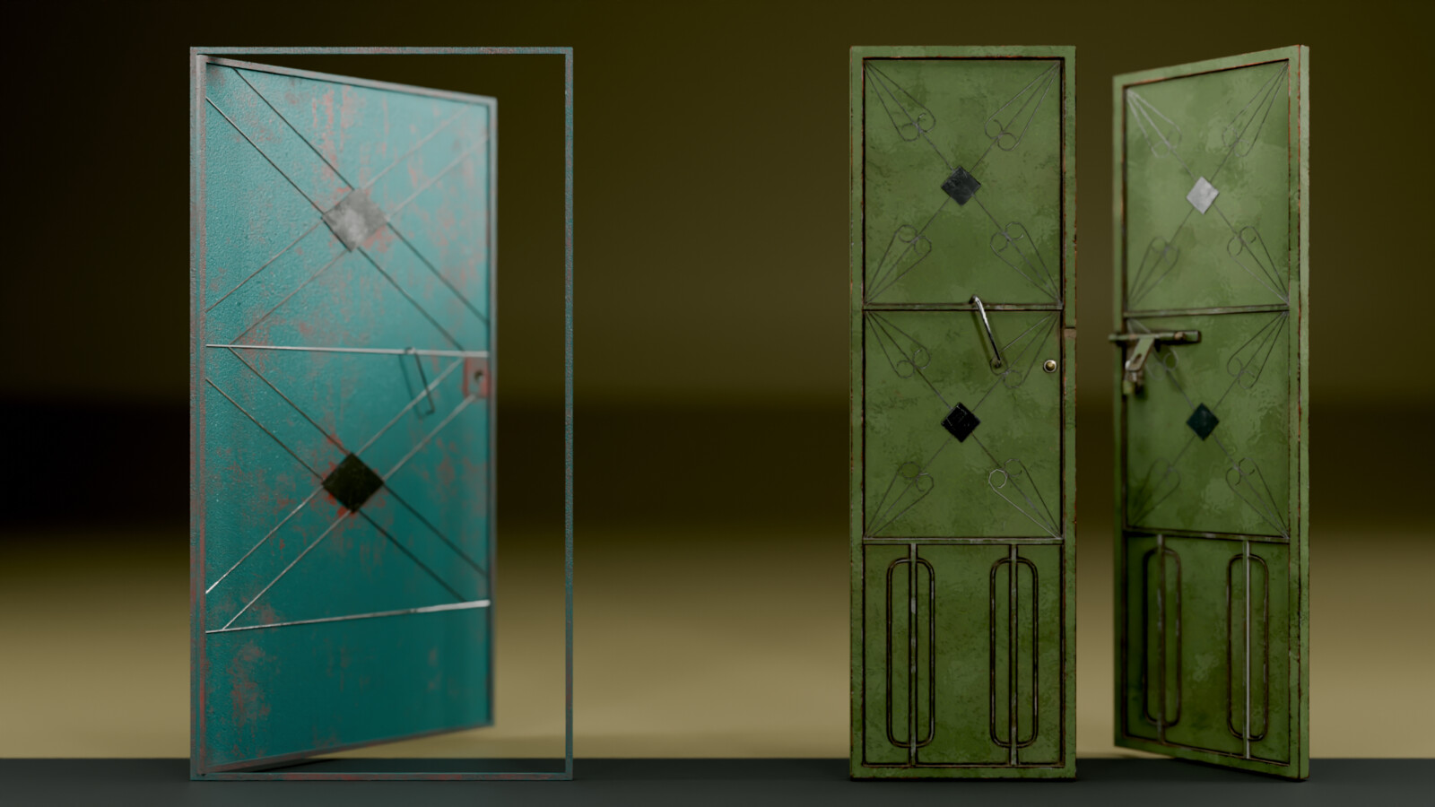 Realstic Old Arabic Doors