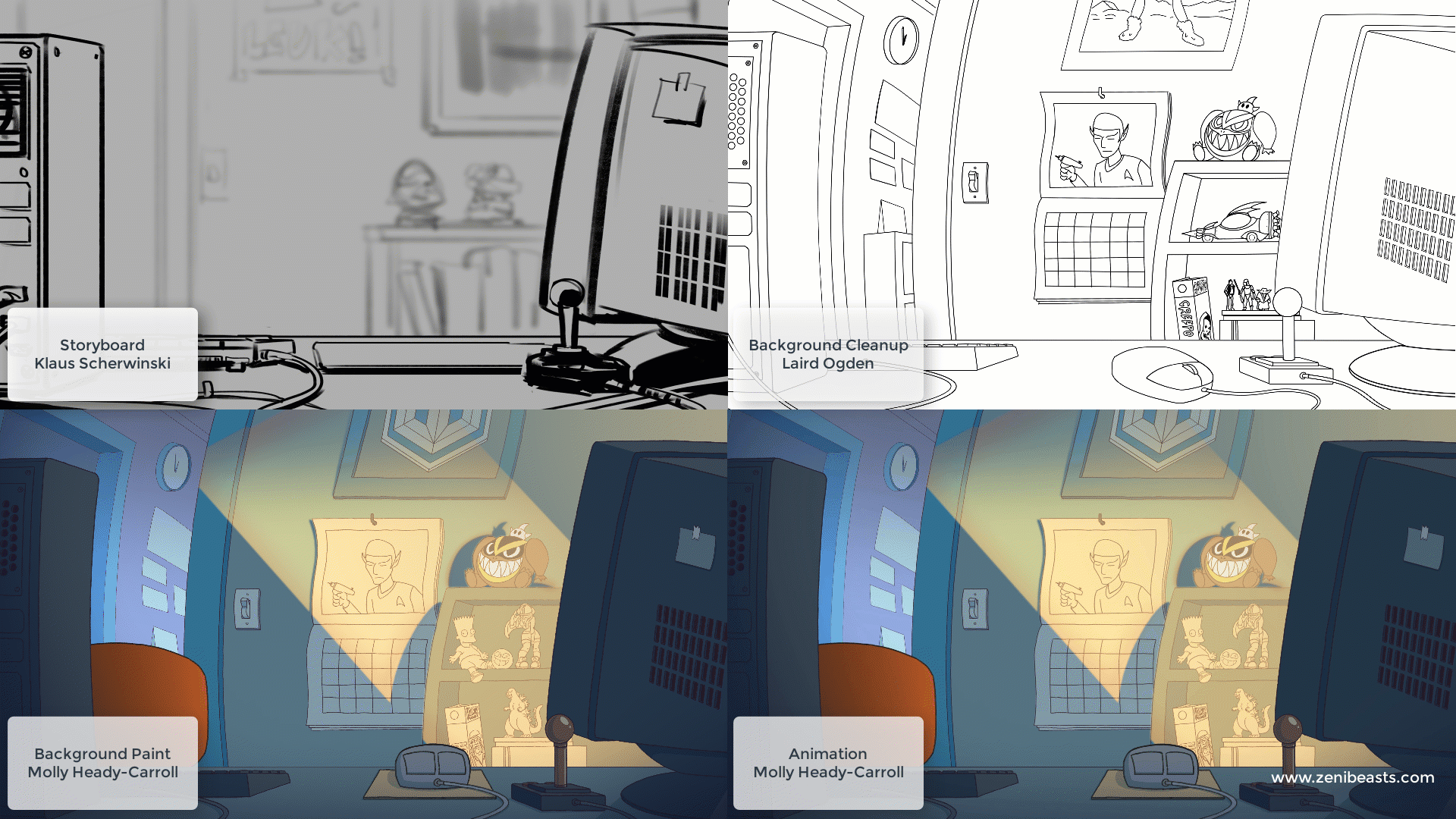Background Process for Towering Trolls trailer (background ink and paint, animation)
https://youtu.be/xcnTgBl9lUU?si=a-8sxNbLmiw6
Storyboard by Klaus Scherwinski
Background cleanup by Laird Ogden