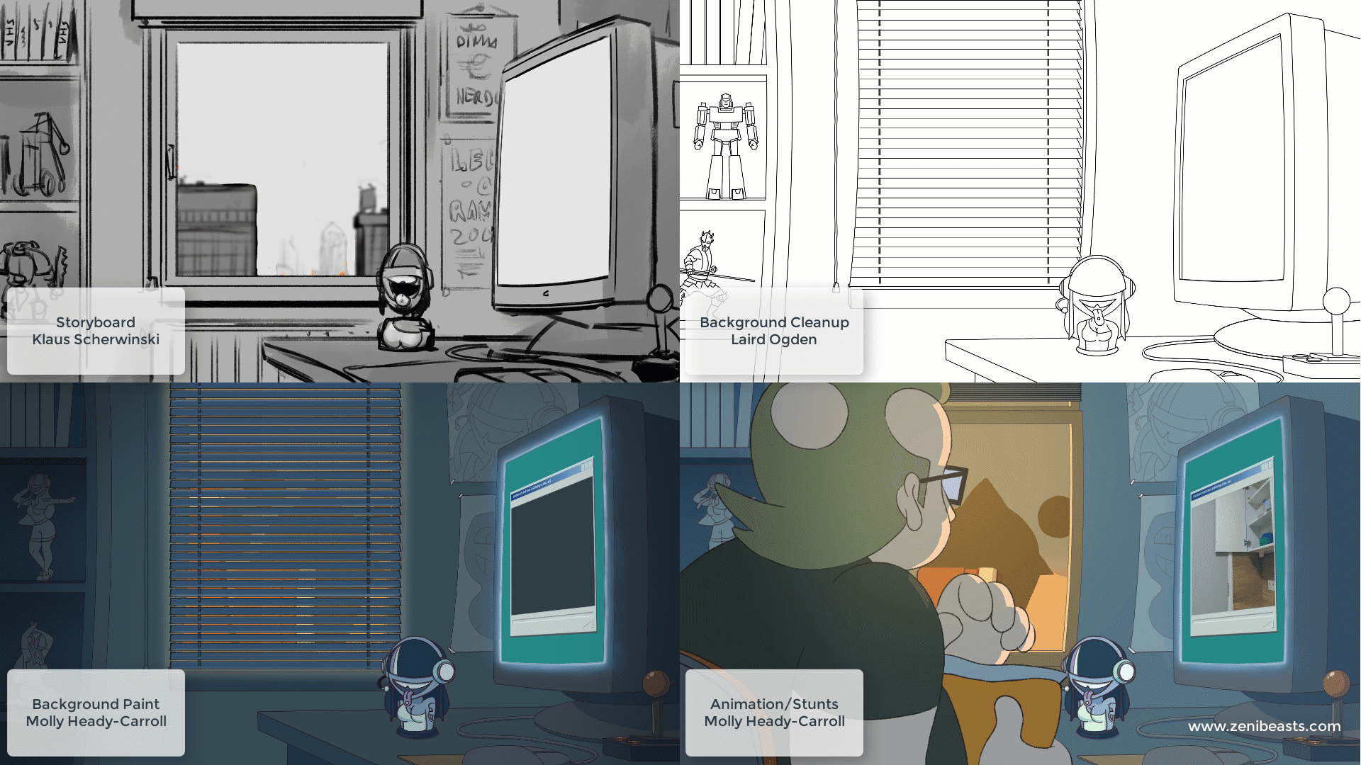 Background Process for Towering Trolls trailer (background ink and paint, animation)
https://youtu.be/xcnTgBl9lUU?si=a-8sxNbLmiw6
Storyboard by Klaus Scherwinski
Background cleanup by Laird Ogden