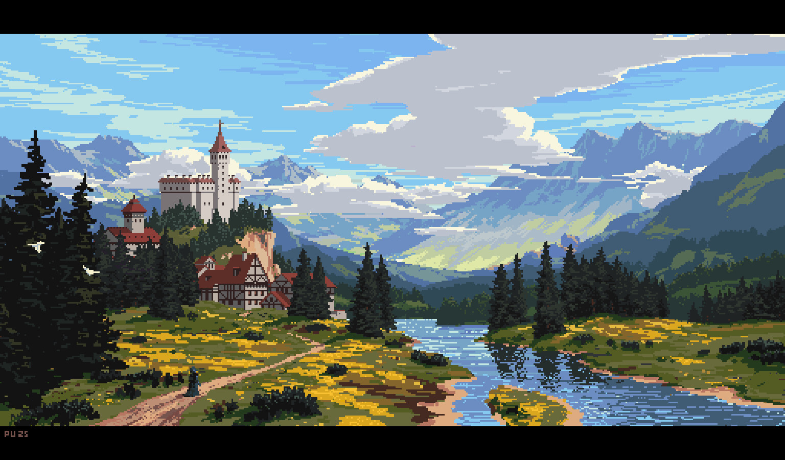 Castle in the mountains