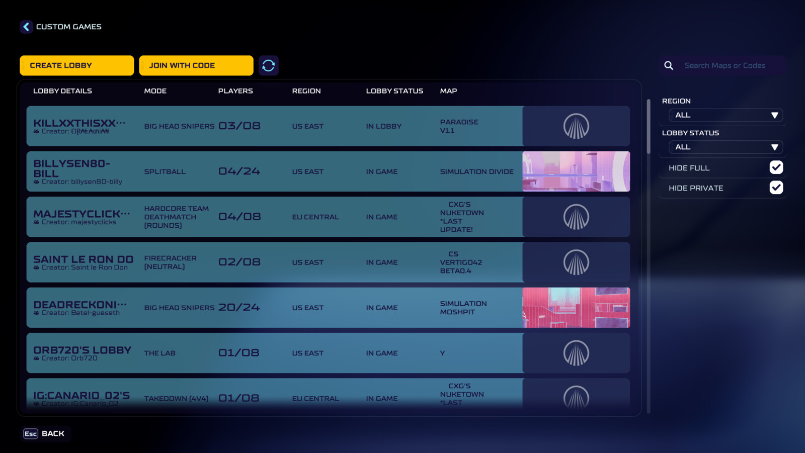 Custom Lobby