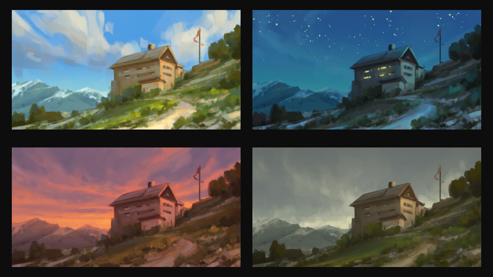 Color Sketch Exercise_ Landscape Color pallets
