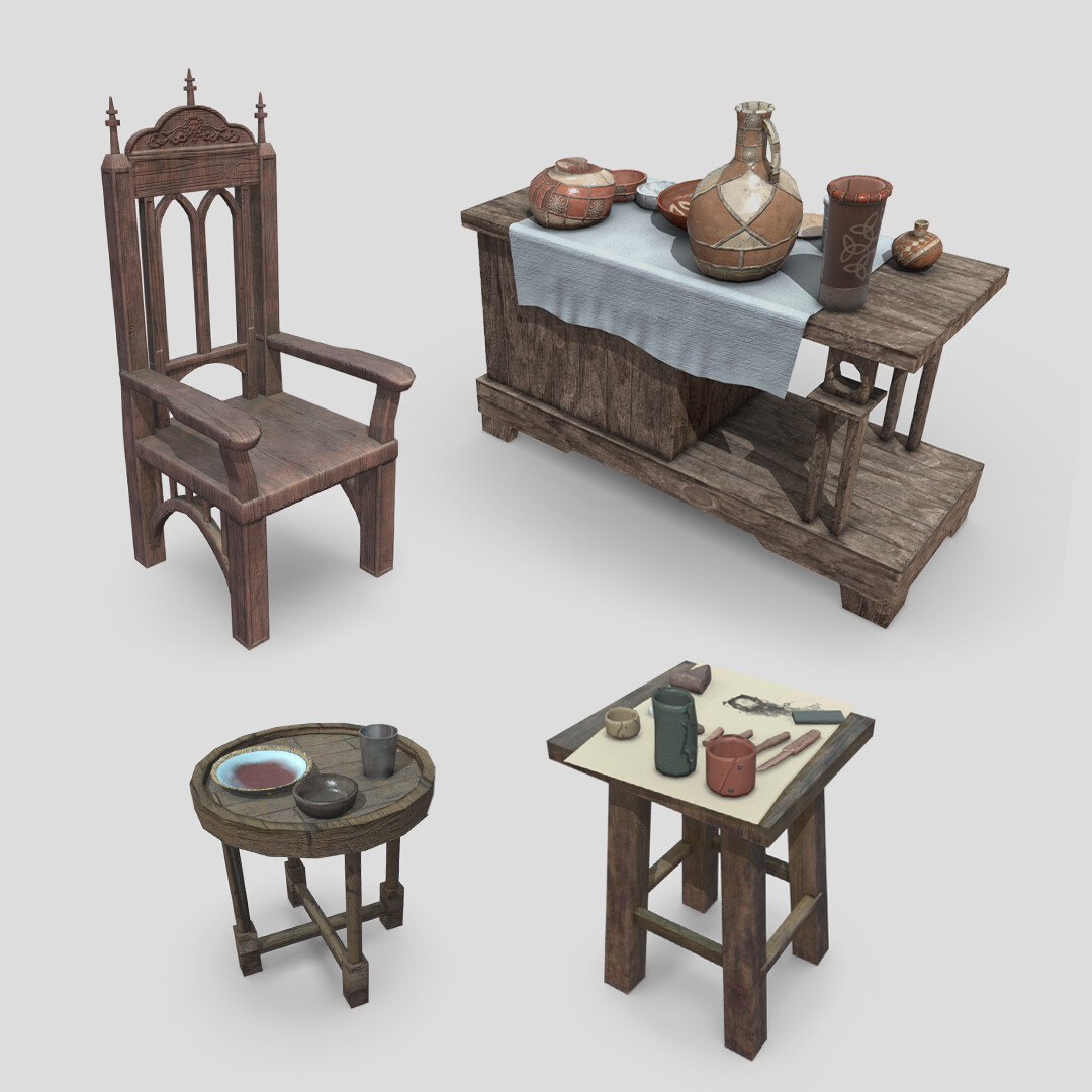 ArtStation - 3D Modeling - Rustic Props