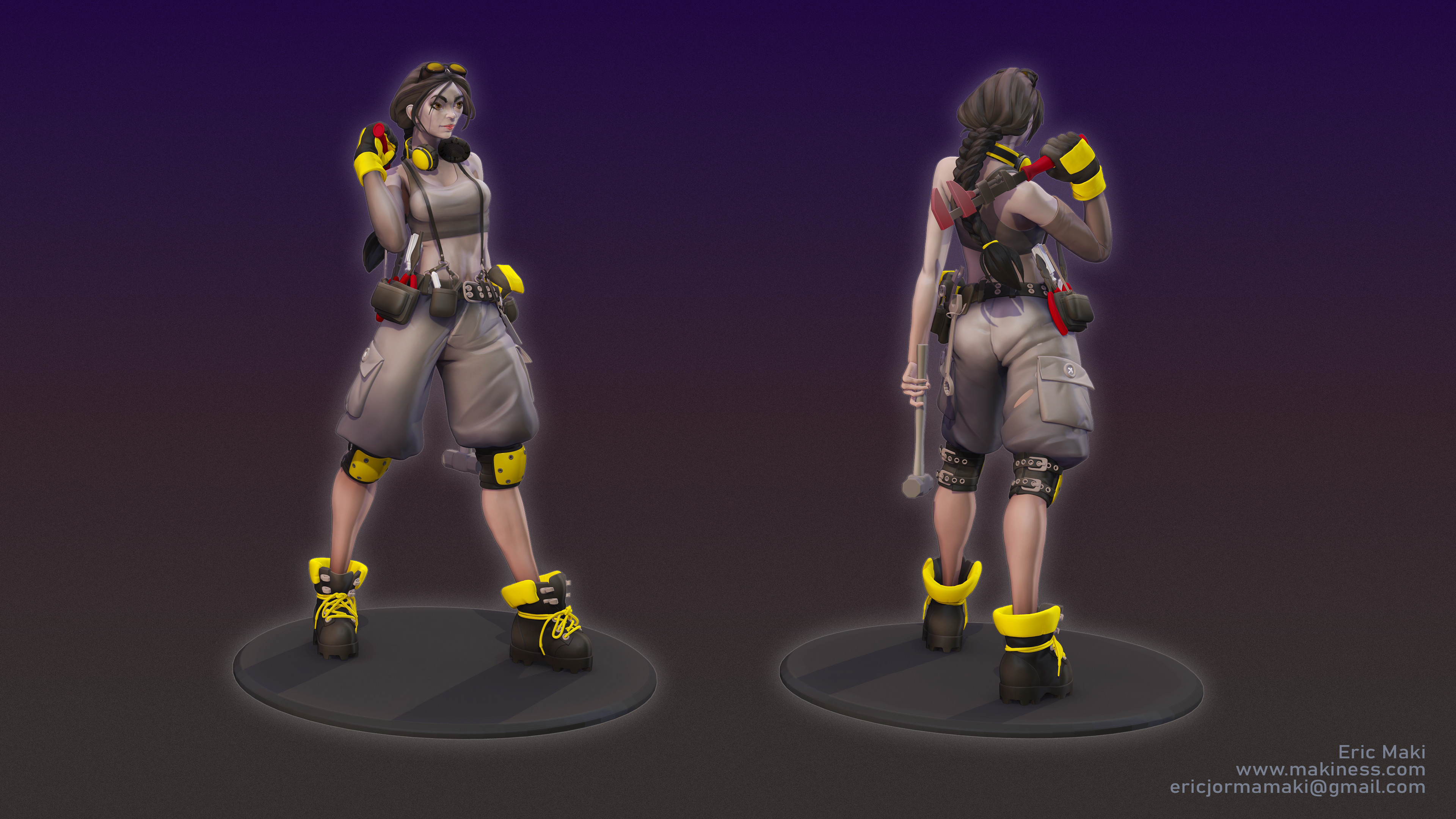 Zbrush PolyPaint - This is just a quick preview and ID map setup.