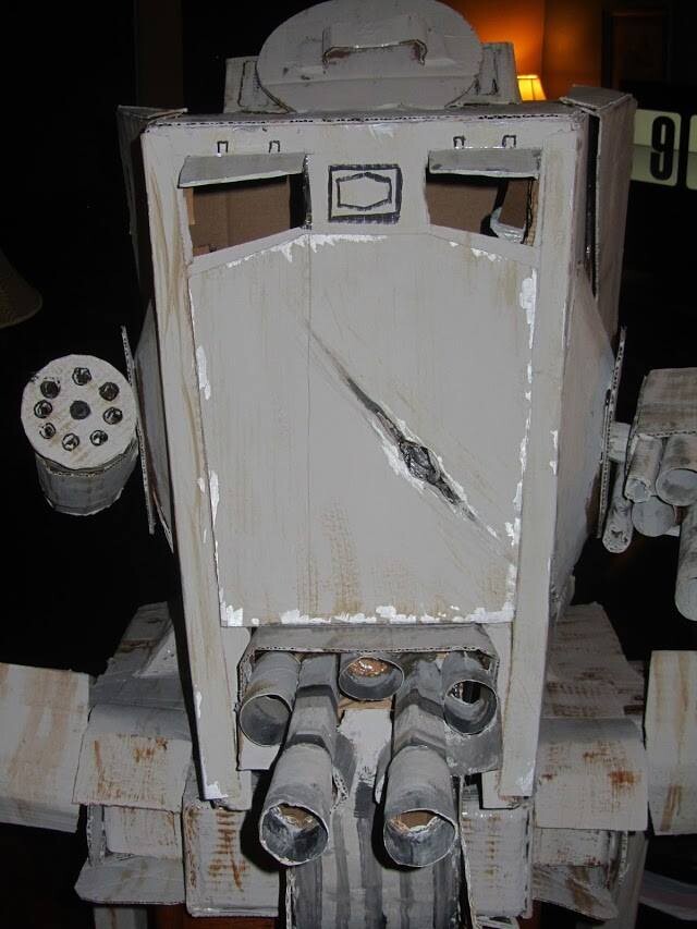 Star Wars AT-ST costume made out of cardboard. By Dale Jackson | StratoArt.com