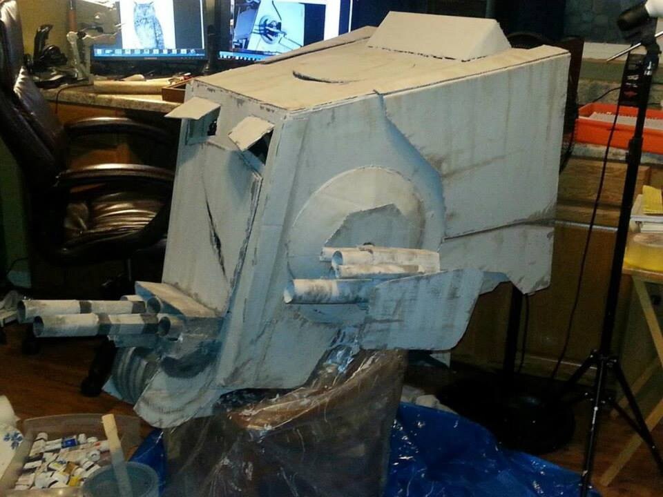 Star Wars AT-ST costume made out of cardboard. By Dale Jackson | StratoArt.com