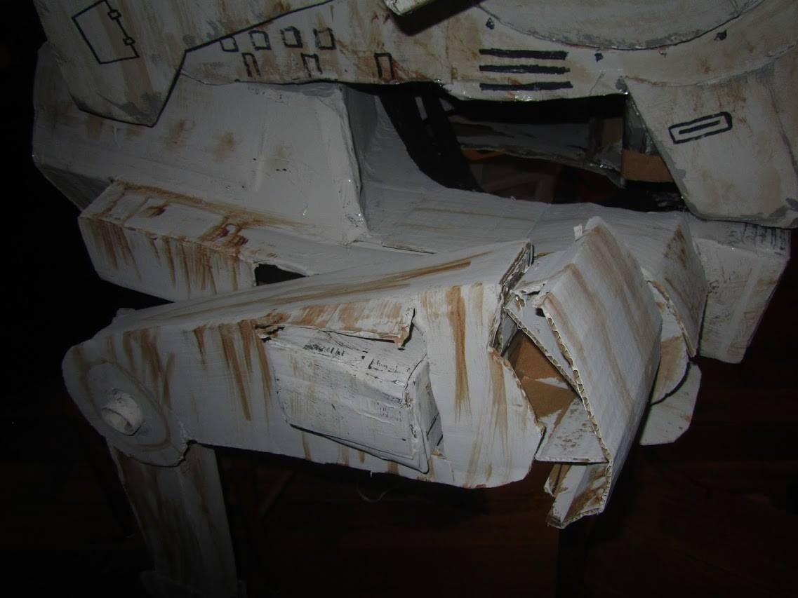 Star Wars AT-ST costume made out of cardboard. By Dale Jackson | StratoArt.com