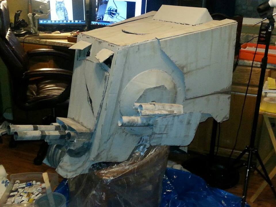Star Wars AT-ST costume made out of cardboard. By Dale Jackson | StratoArt.com