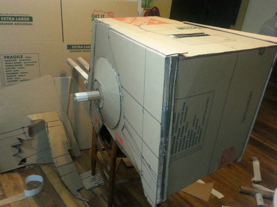 Star Wars AT-ST costume made out of cardboard. By Dale Jackson | StratoArt.com