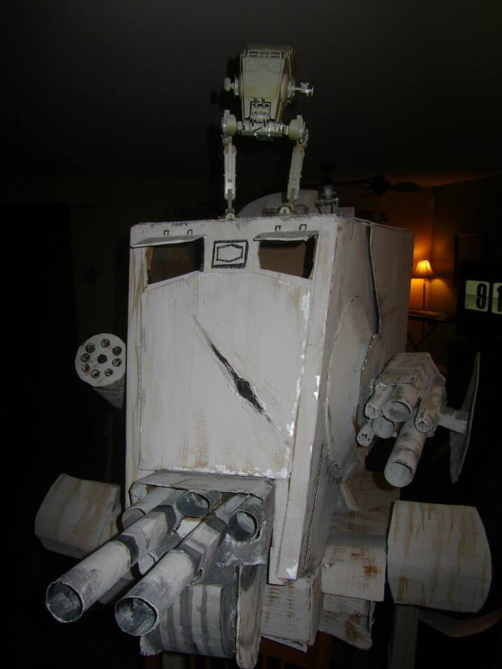 Star Wars AT-ST costume made out of cardboard. By Dale Jackson | StratoArt.com