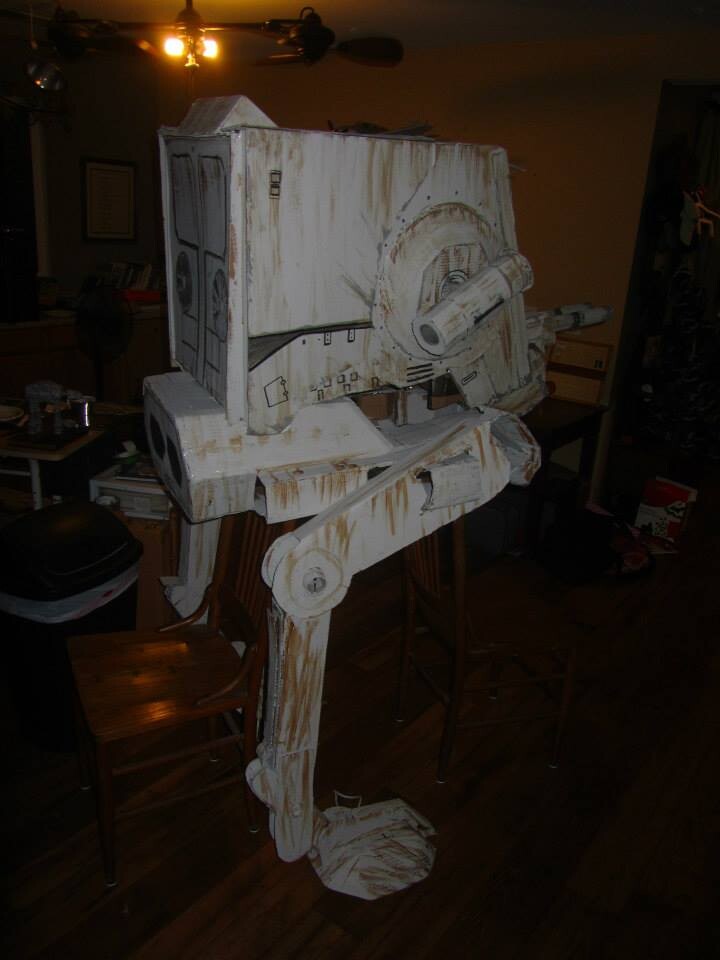 Star Wars AT-ST costume made out of cardboard. By Dale Jackson | StratoArt.com